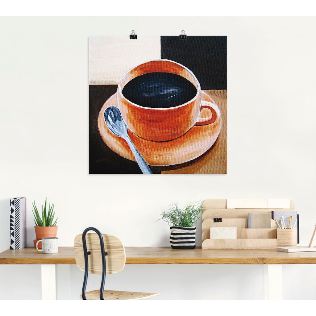 Artland Wandbild »Kaffee«, Getränke, (1 St.), als Leinwandbild, Poster in verschied. Größen