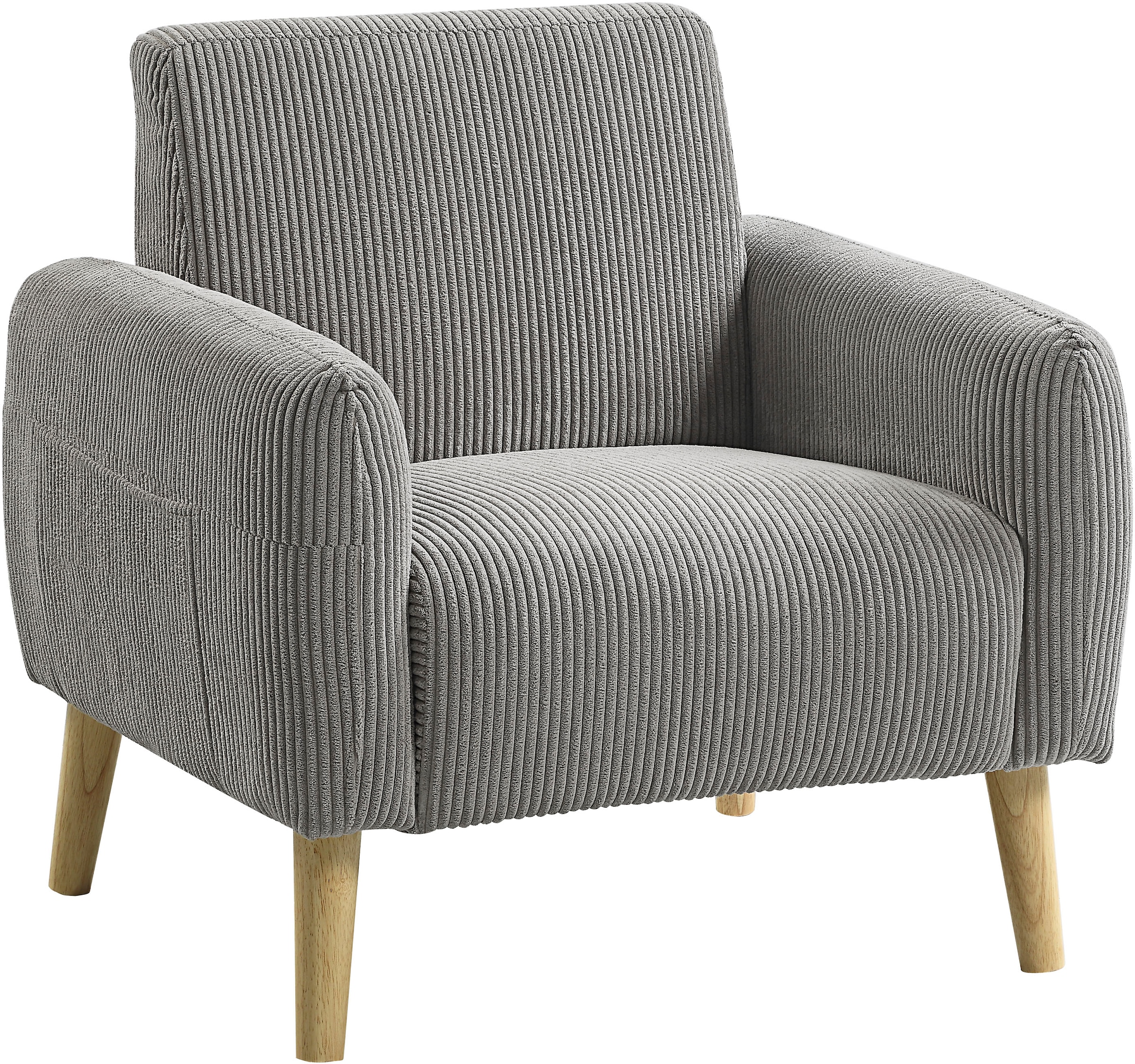 ATLANTIC home collection Sessel »Moby«, mit Federkern, kleiner Tasche und in modernem Cordbezug
