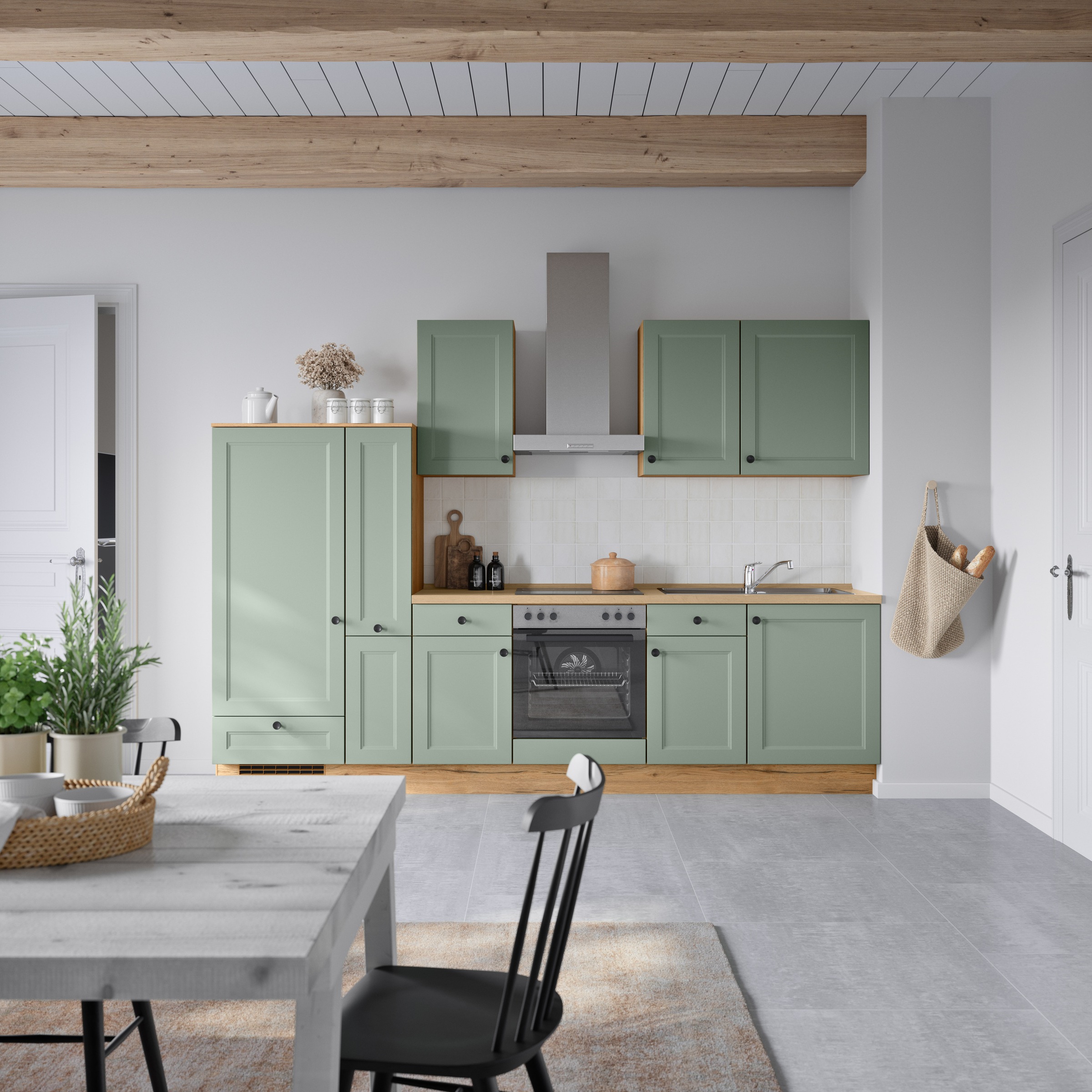 nobilia® Küchenzeile »"Cascada I"«, vormontiert, Ausrichtung wählbar, Breite 300 cm, wahlw. mit E-Geräten