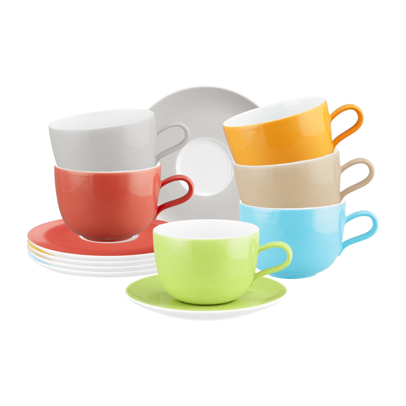 Seltmann Weiden Tasse »Milchkaffeetassen mit Untertassen Liberty Pure Color günstig online kaufen