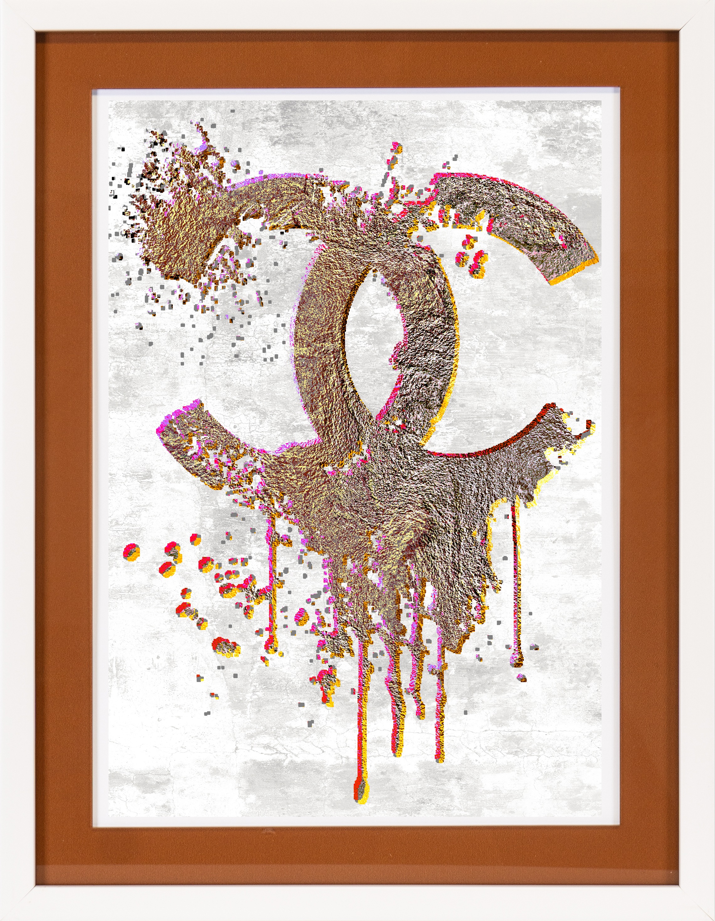 queence Bild mit Rahmen »Glitzer Logo« Fashion 1 Stk. tlg. Poster mit bunte günstig online kaufen