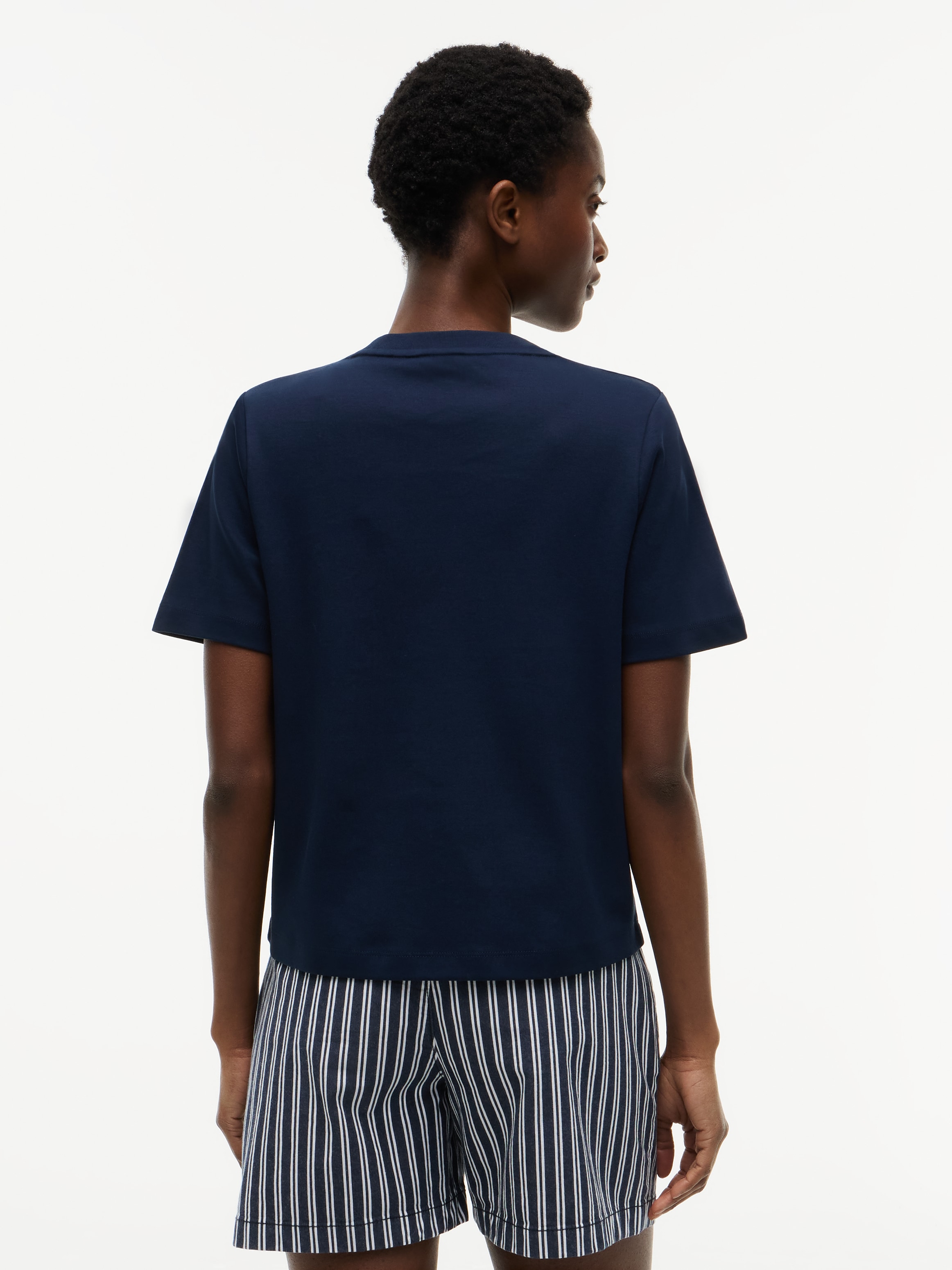 Tommy Hilfiger Kurzarmshirt »INTERLOCK BOXY C-NK SS TEE« Baumwolle