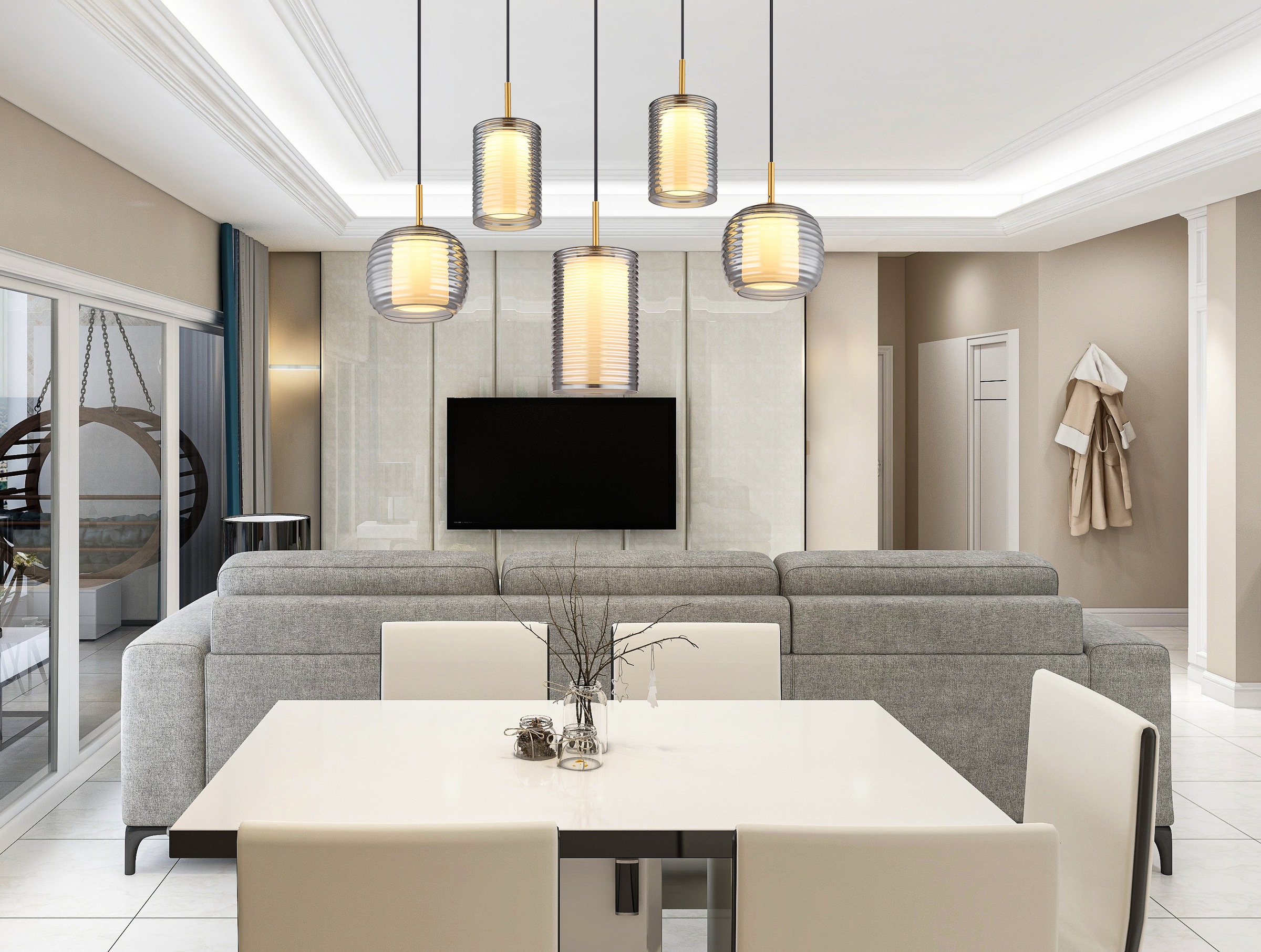 GLOBO LIGHTING LED Pendelleuchte »LAMPIGNA«, Leuchtmittel LED-Modul   LED f günstig online kaufen