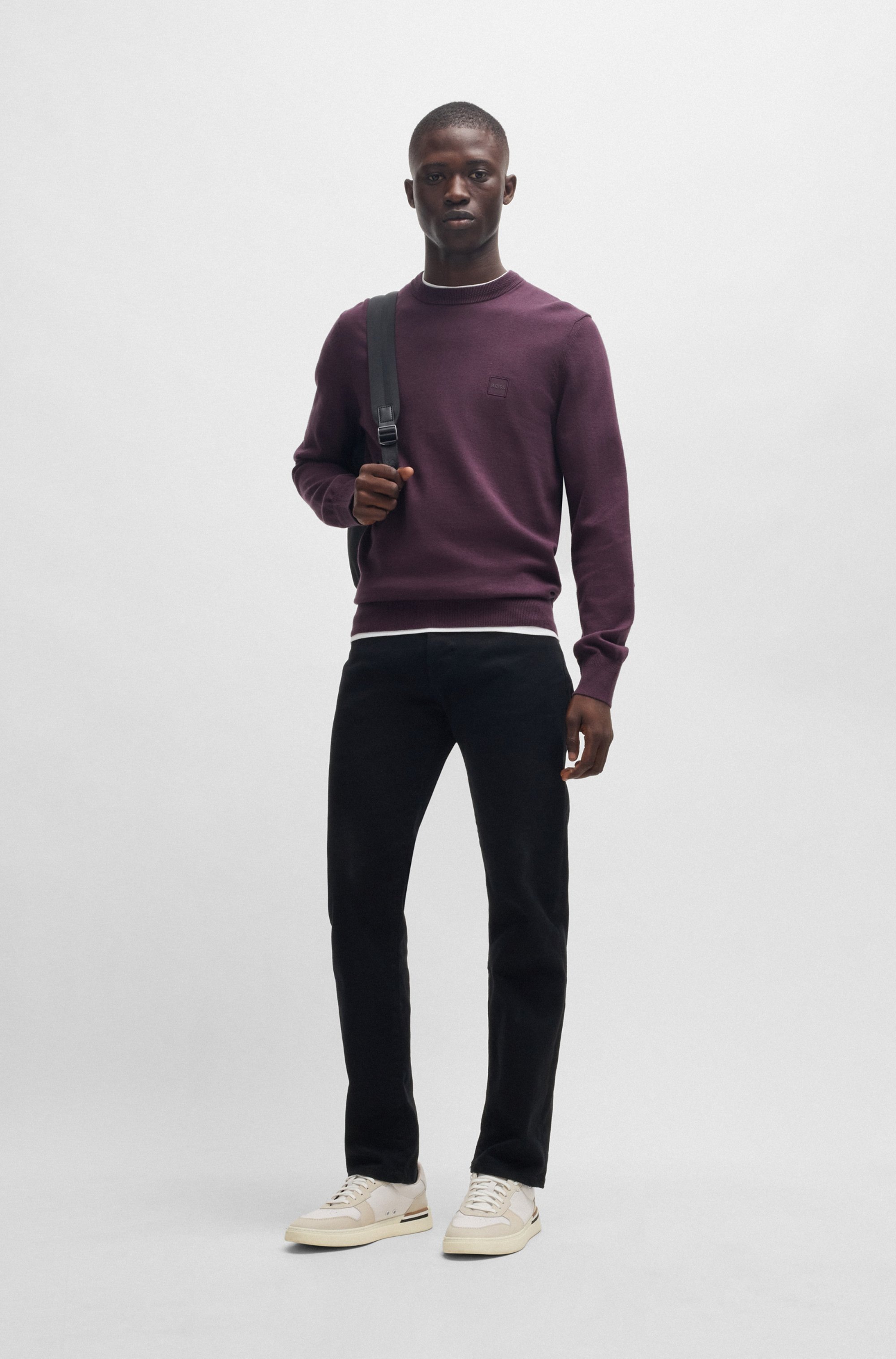 BOSS ORANGE Strickpullover »Kanovano«, mit Rundhalsausschnitt