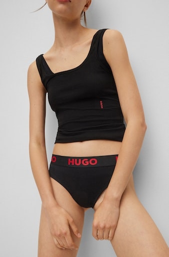mit String Bund online SPORTY »THONG LOGO«, bestellen elastischem HUGO