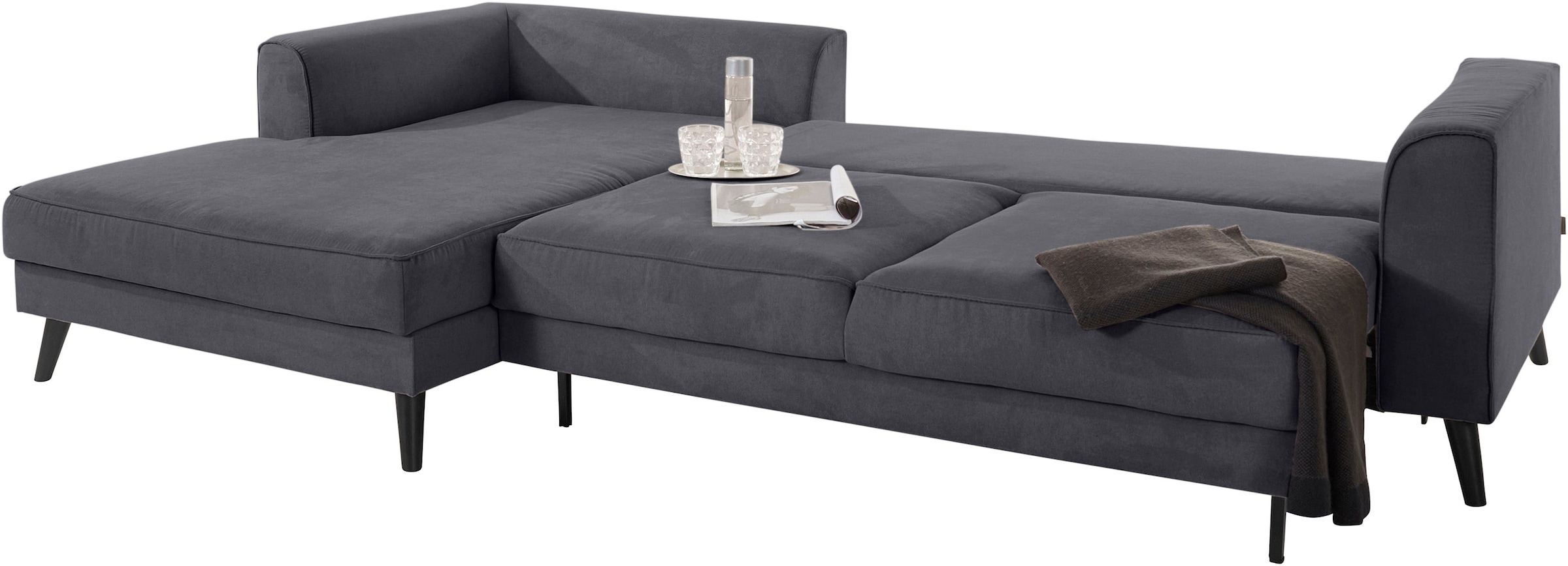 INOSIGN Ecksofa »Lumber Jack, elegant und bequem, Breite 280, hoher Fuß, L-Form«, in moderner Optik