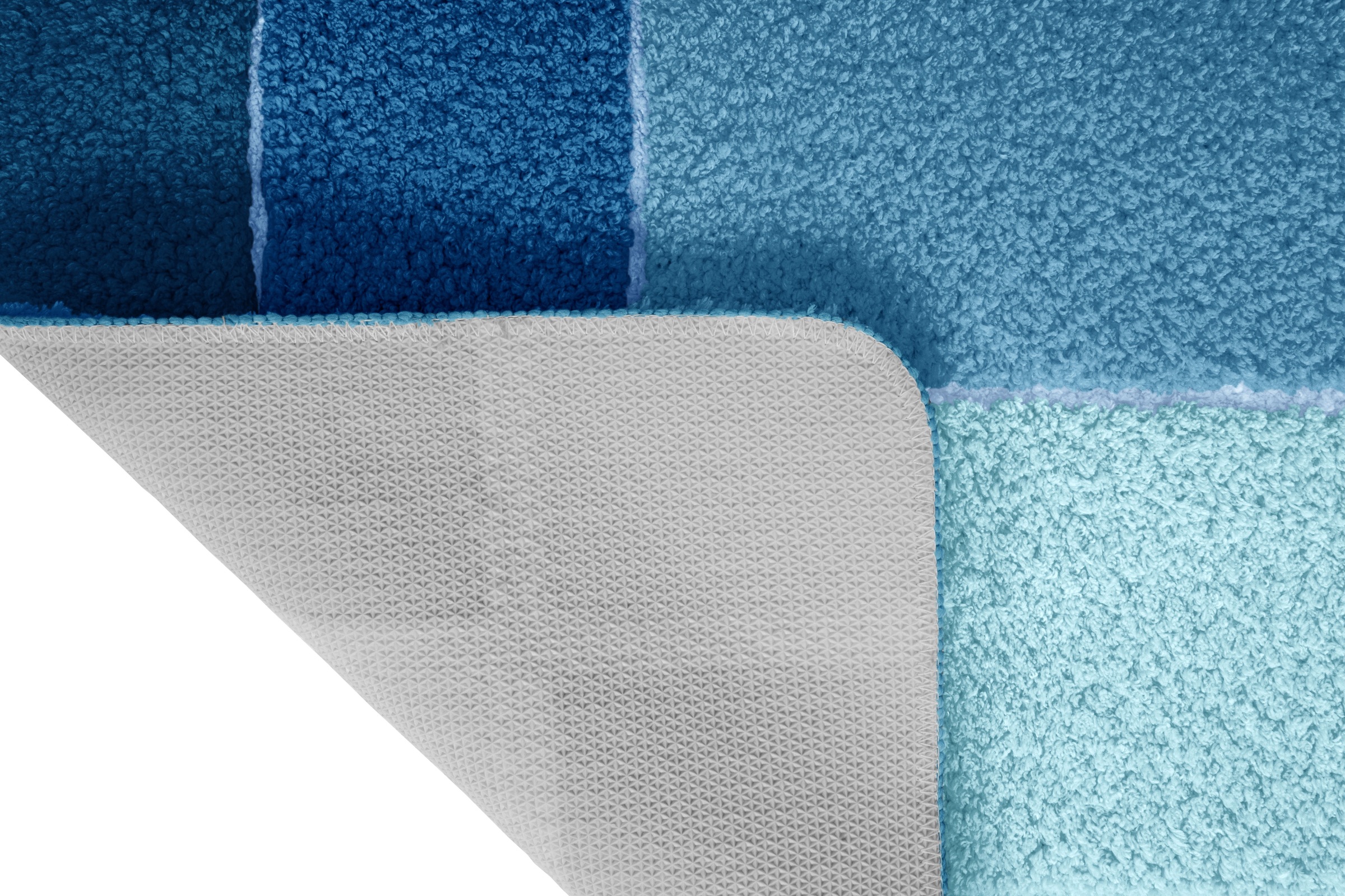 my home Badematte »Pia«, rutschhemmend beschichtet, strapazierfähig-fußbodenheizungsgeeignet-schnell trocknend, Badteppich, karierte Badematten, rechteckig, rund & als 3-tlg. Set