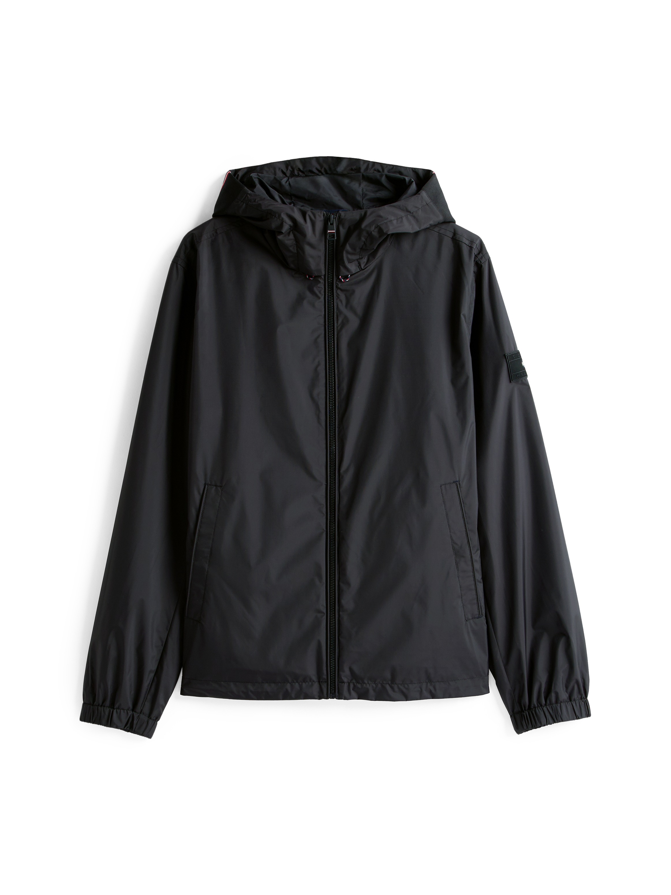Tommy Hilfiger Blouson »RWB HOODED JACKET«, mit Kapuze, elastische Bündchen, wasserabweisend