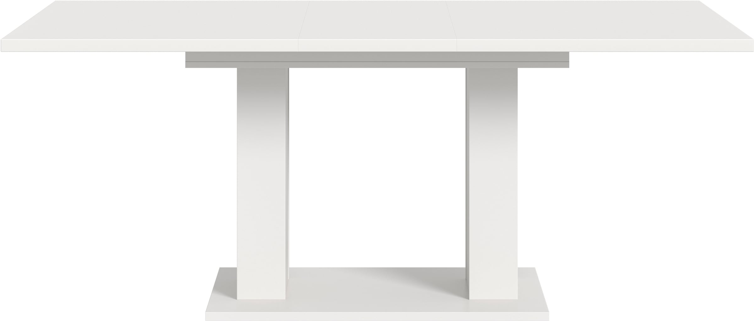 INOSIGN Esstisch »Motus, ausziehbar 150 -190 cm, inklusive 40 cm Einlegeplatte«, (Set, 1 St.), Doppelsäulengestell mit Bodenplatte, Tisch, Esstisch, Küche