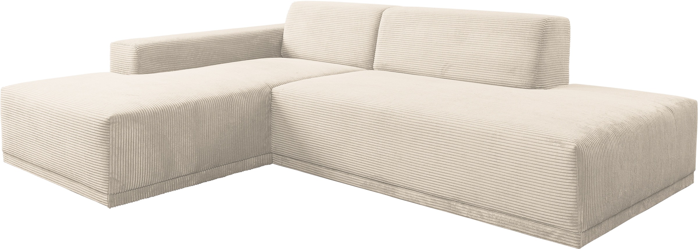 WERK2 Ecksofa »Apollo 264 x 188 cm, bequem, Japandi Design, Cord, viel Platz« Cord, L-Form