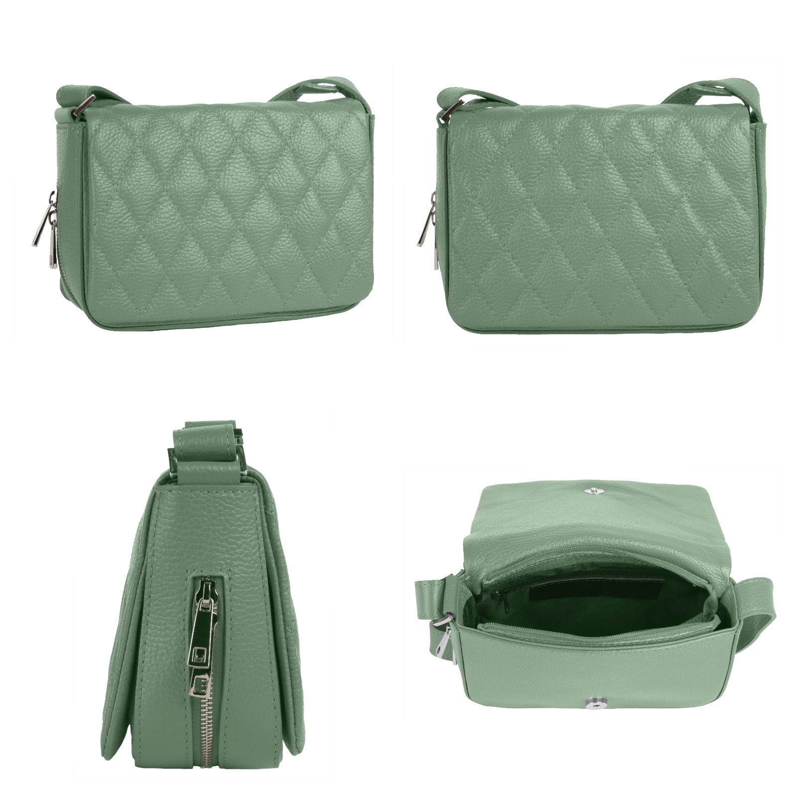 Cluty Henkeltasche, echt Leder, Made in Italy