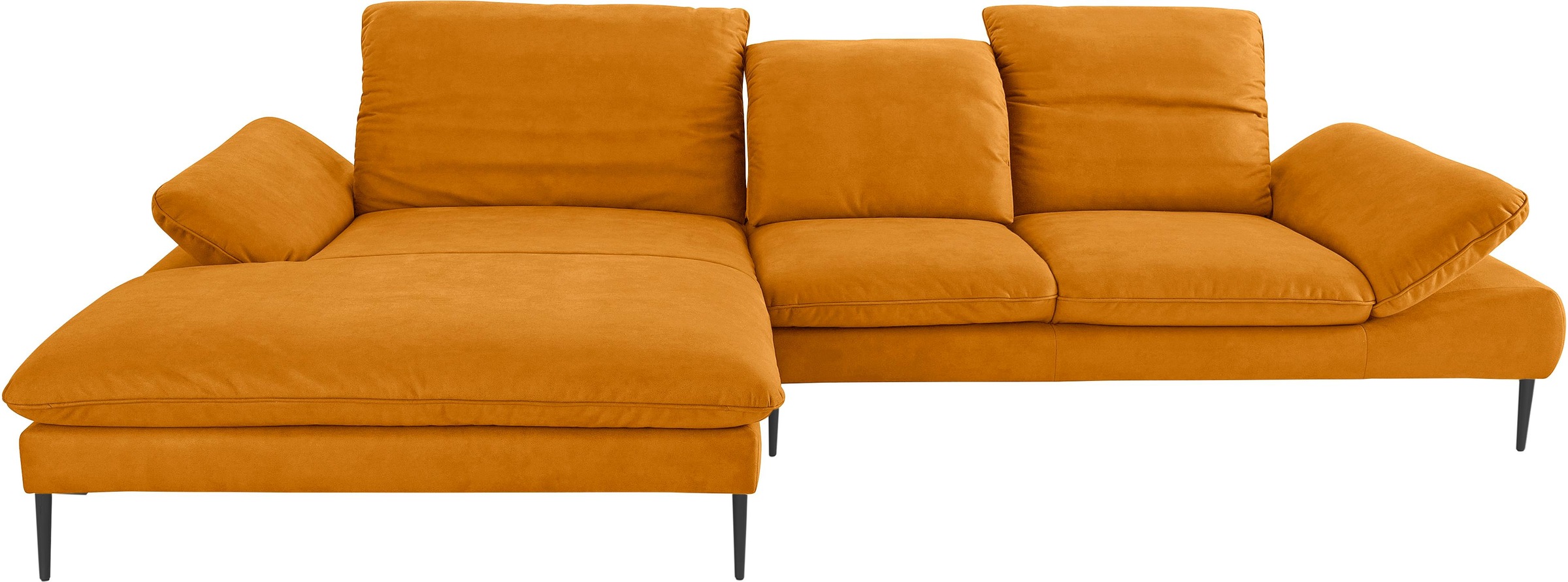 W.SCHILLIG Ecksofa »enjoy&MORE, Designsofa, bequem, zeitlos und elegant, L-Form«, Sitztiefenverstellung, Füße schwarz pulverbeschichtet, Breite 340 cm