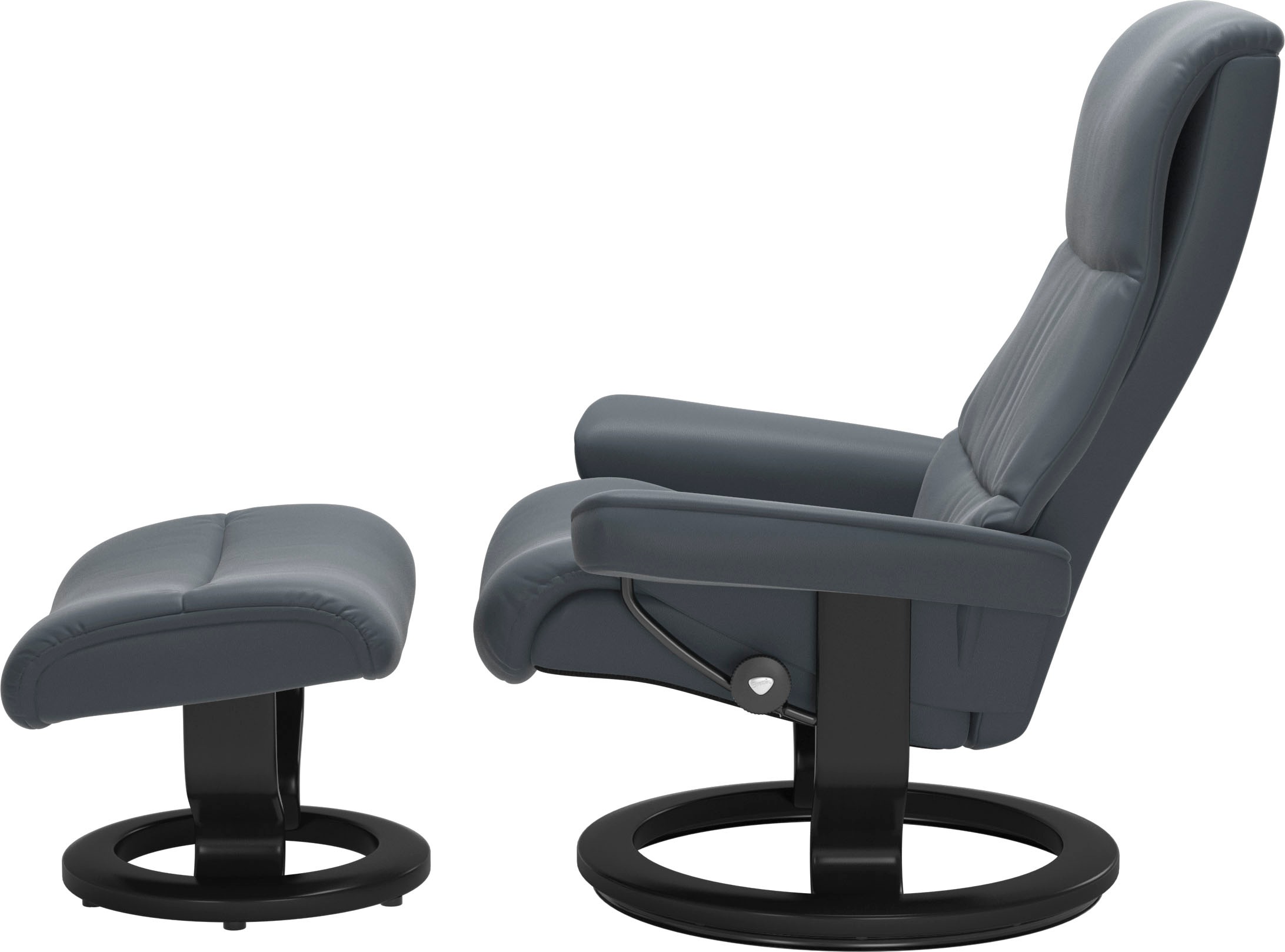 Stressless® Relaxsessel »View«, (Set, Relaxsessel mit Hocker), mit Classic Base, Größe S,Gestell Schwarz