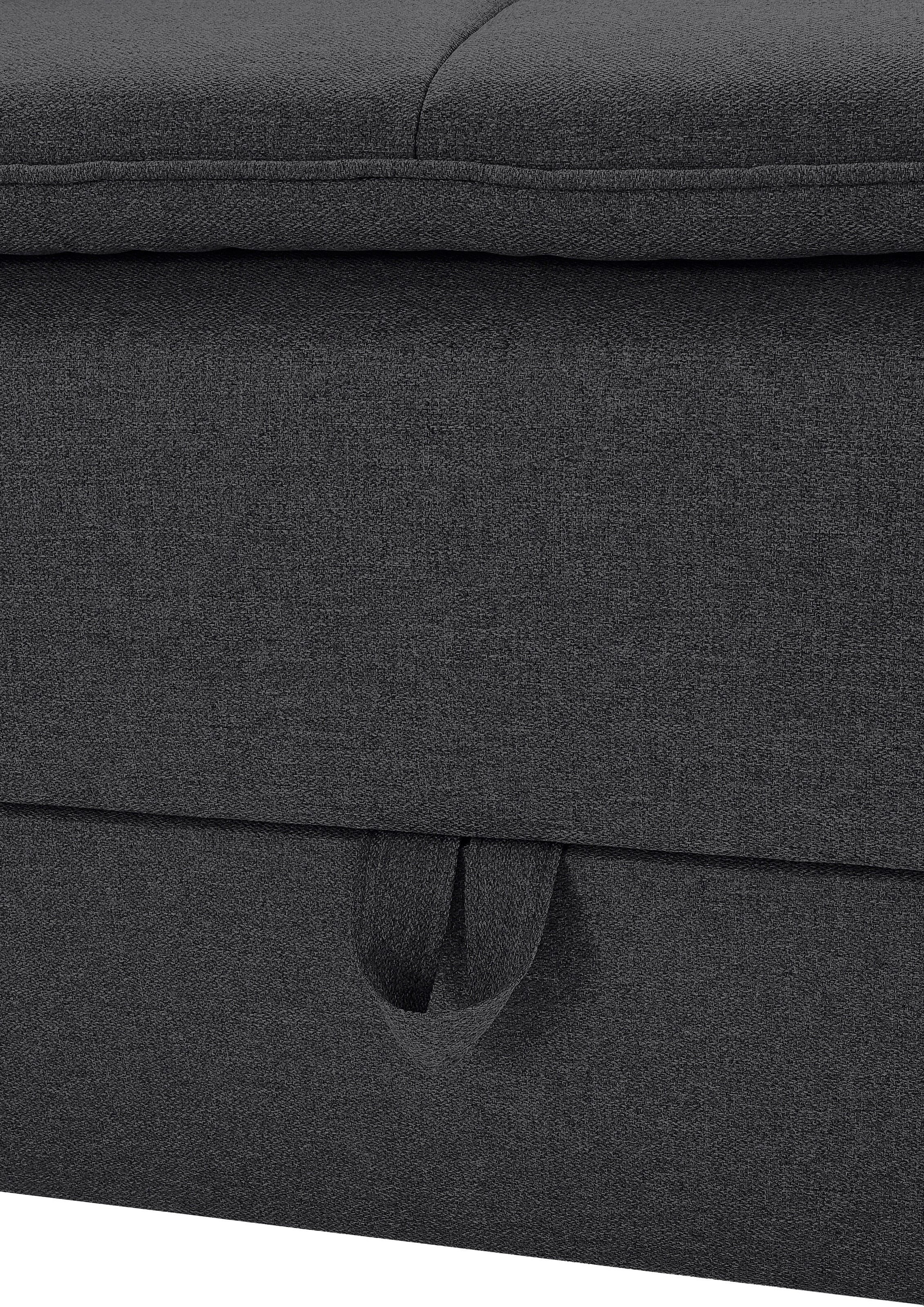 INOSIGN Ecksofa »Boxspringbett Night & Day L-Form mit Dauer-Schlaffunktion mit Armlehne«, mit Boxspring-Bettfunktion 180x200 cm und Bettkasten, Dauerschläfer!