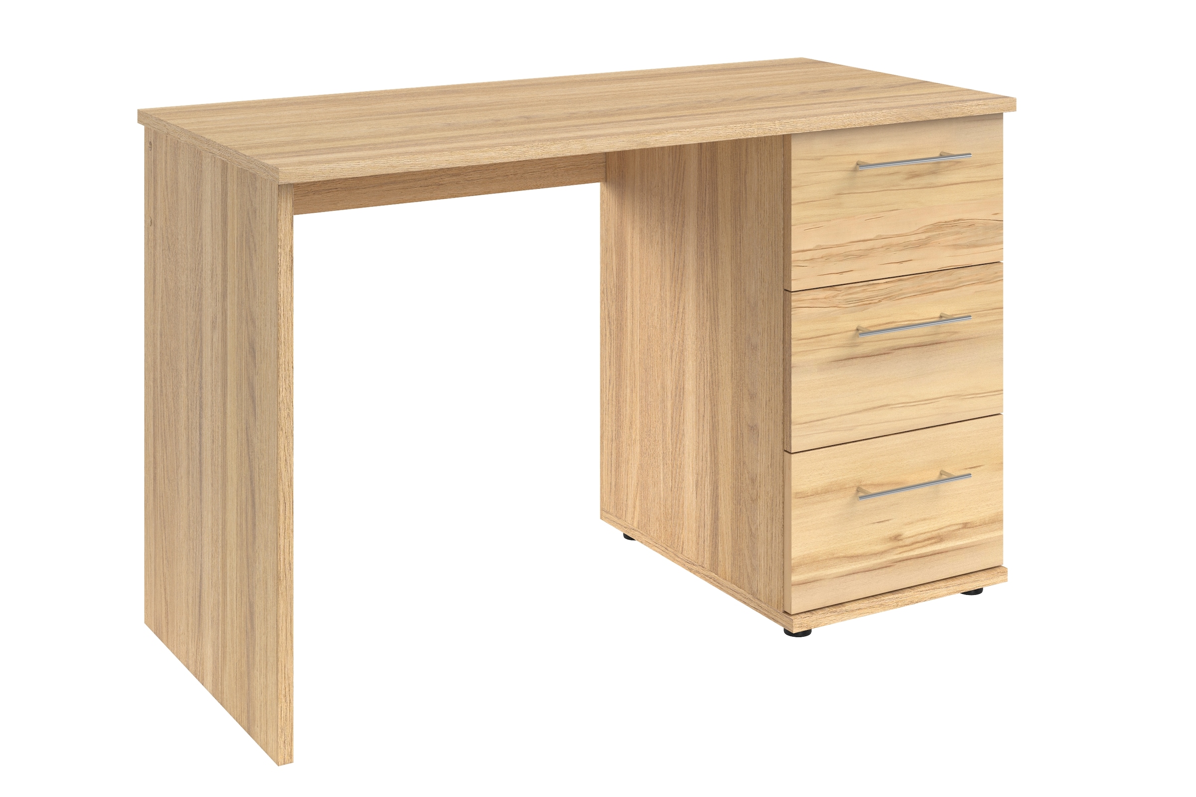 VOGL Möbelfabrik Schreibtisch »Tobi, optional mit Tastaturauszug,« mit 3 Schubkästen, Breite 115 cm, Made in Germany