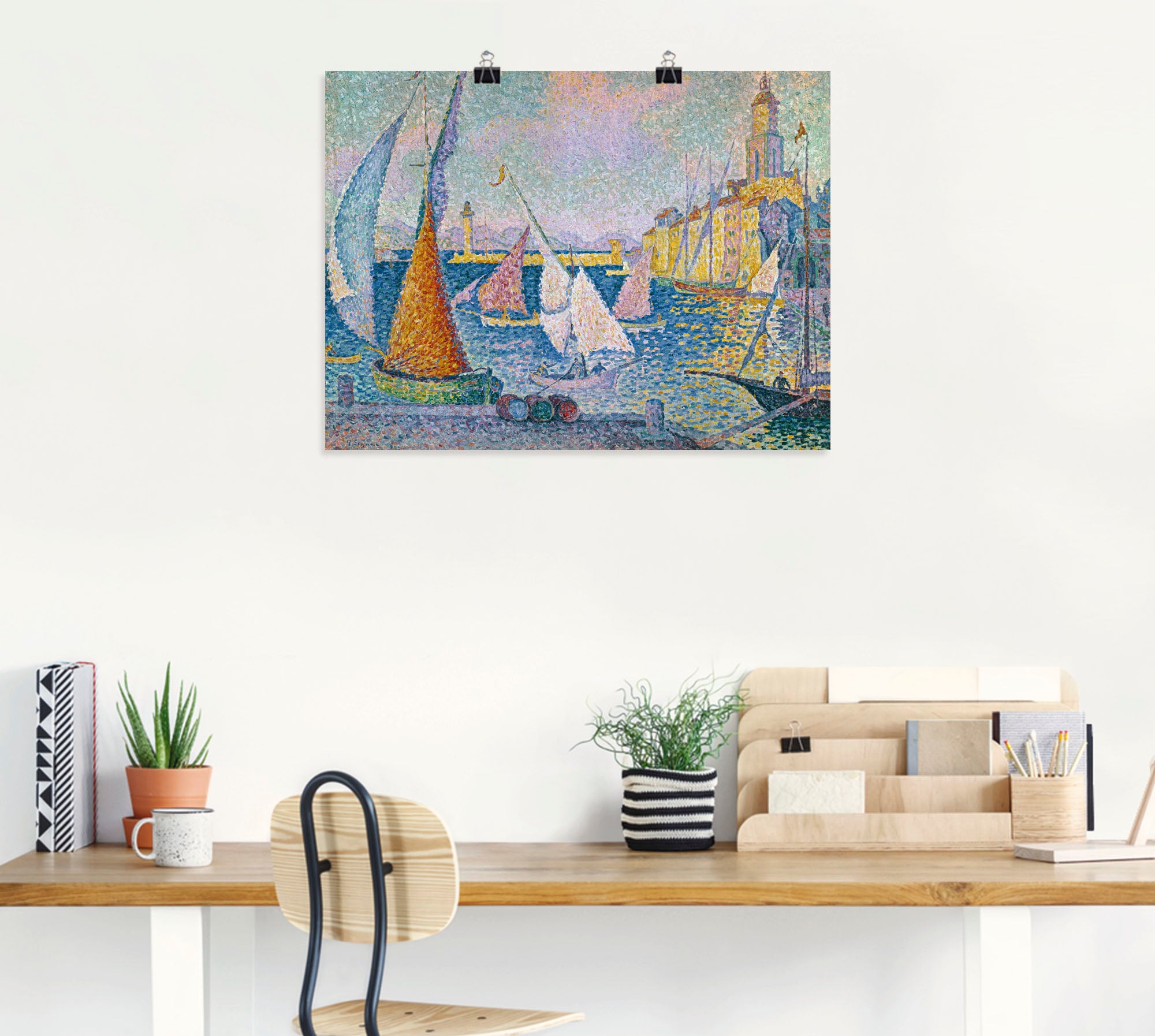 Artland Wandbild »Der Hafen von St. Tropez. 1899«, Boote & Schiffe, (1 St.), als Leinwandbild, Wandaufkleber oder Poster in versch. Größen