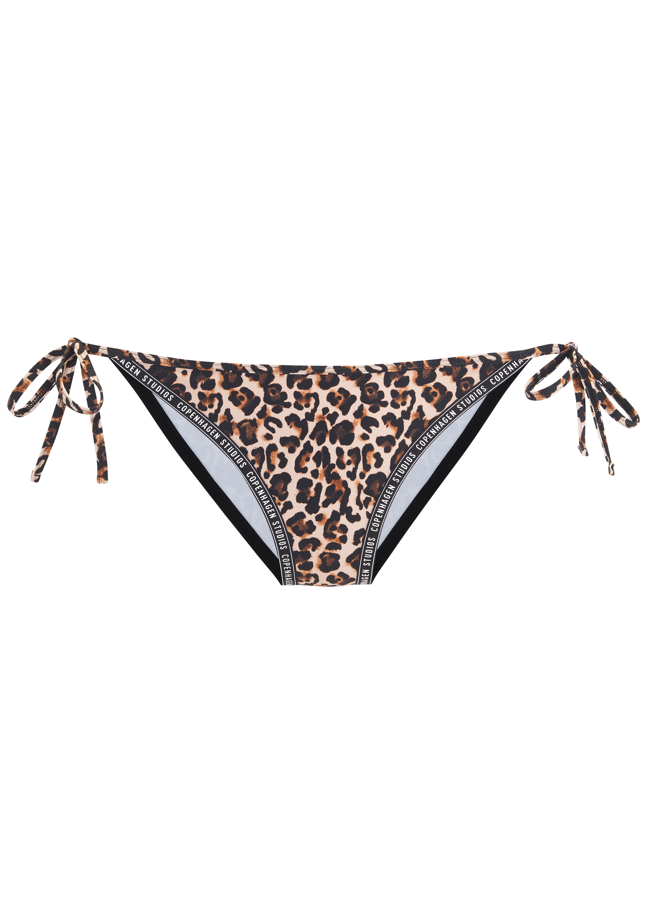 COPENHAGEN STUDIOS Bikini-Hose »Leody« Mit trendigem Animalprint braun-bedruckt 38 - N-Gr N-Gr 38 Animalprint und kontrastfarbenes Logo Tape
