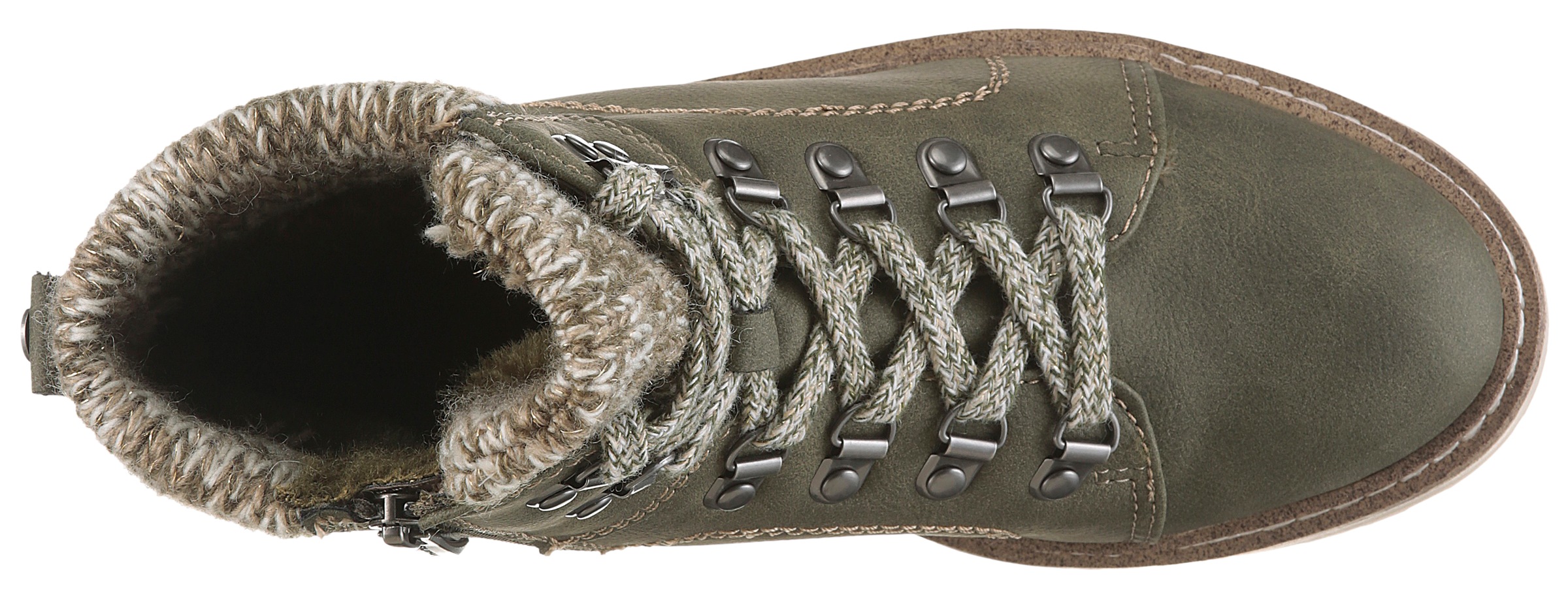 Tamaris Winterboots  , Blockasatz, Schnürboots, im Bergsteigerlook, vegane Verarbeitung