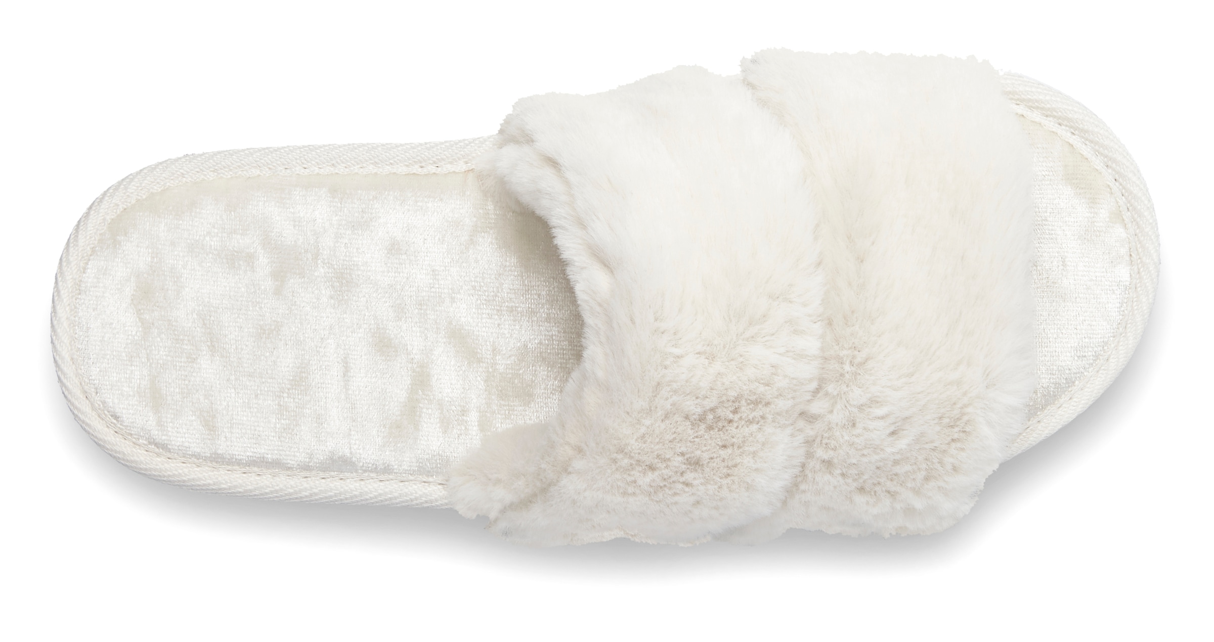 Vivance Pantolette »Hausschuh, Plüsch Hausschuhe, Mule, offener Schuh,«, VEGAN