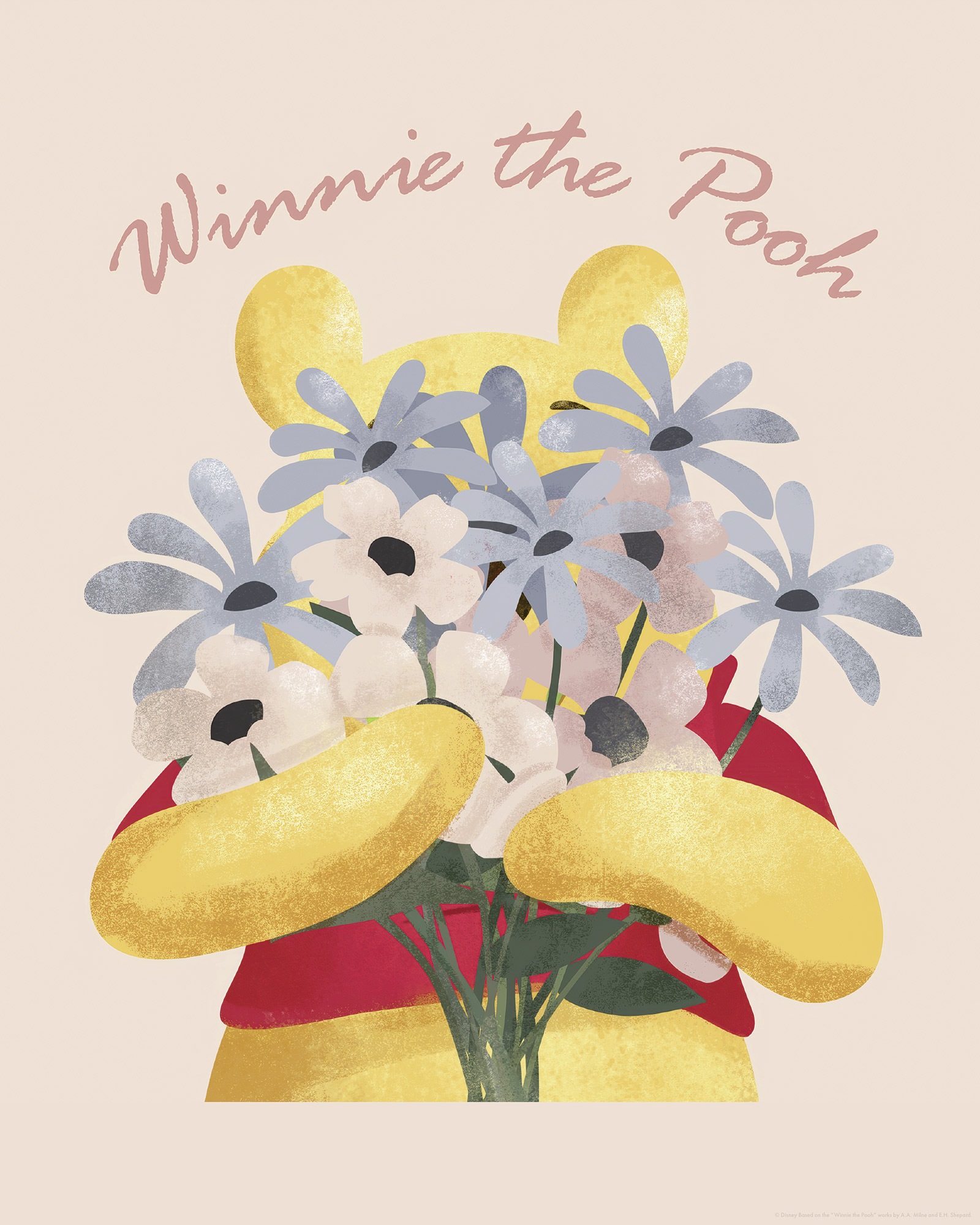 Komar Wandbild »Disney Winnie the Pooh Into The Blooms«, Disney, (Set, 1 St.), 40 x 50 cm (Breite x Höhe) - Kinderzimmer, Dekoration