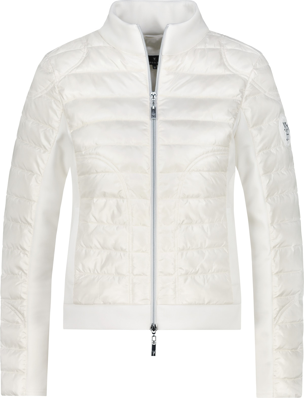 Monari Steppjacke »Jacke Stepp + Neopren« Neopren-Details, Regular Fit, Linker Ärmel mit Patch