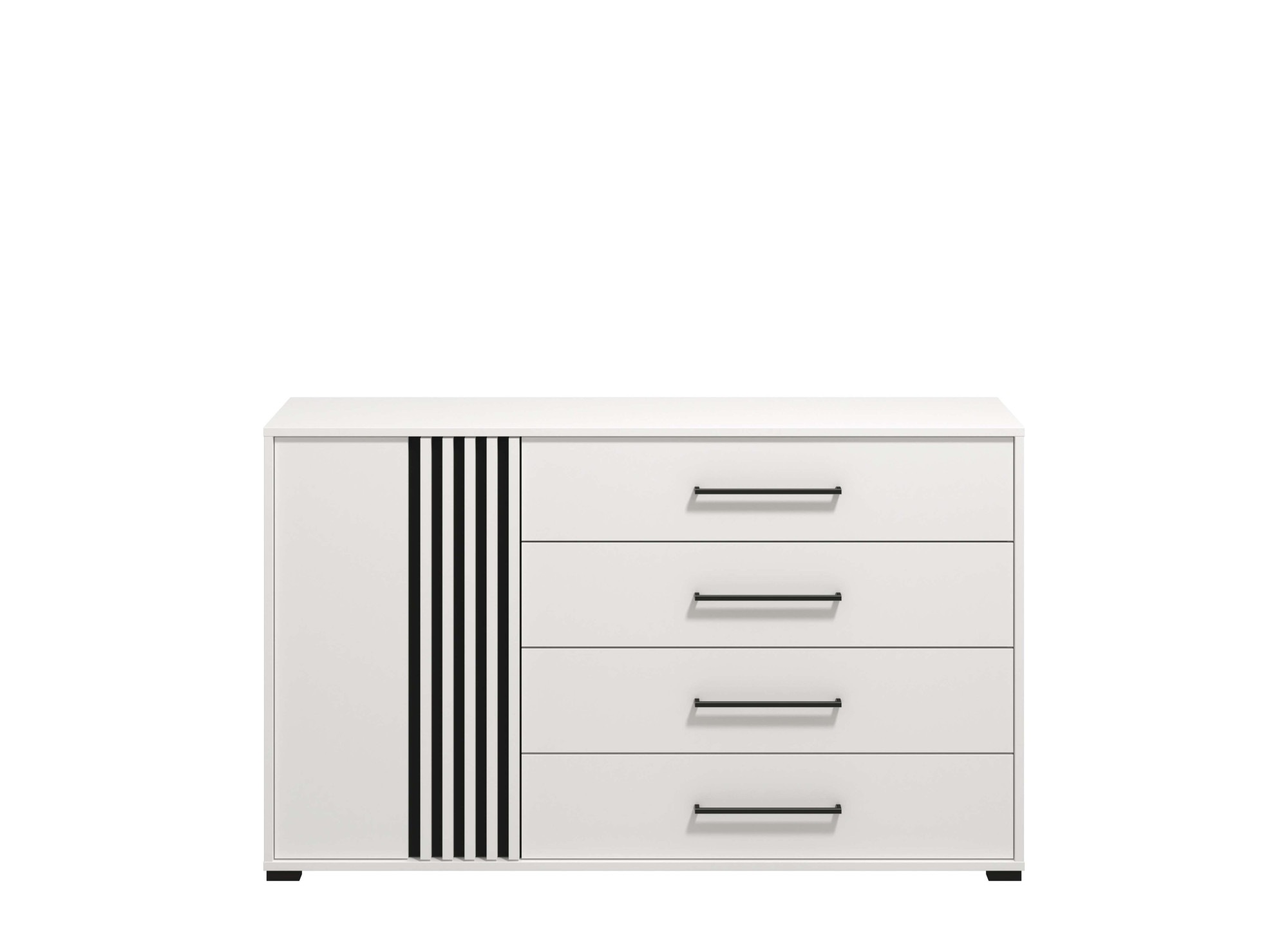 INOSIGN Kommode »Ascalon Sideboard, Breite 138 oder 93 cm, mit ABS Schutzkanten«, 3D Optik durch Lamellen/ Paneele, FSC-zertifizierter Holzwerkstoff