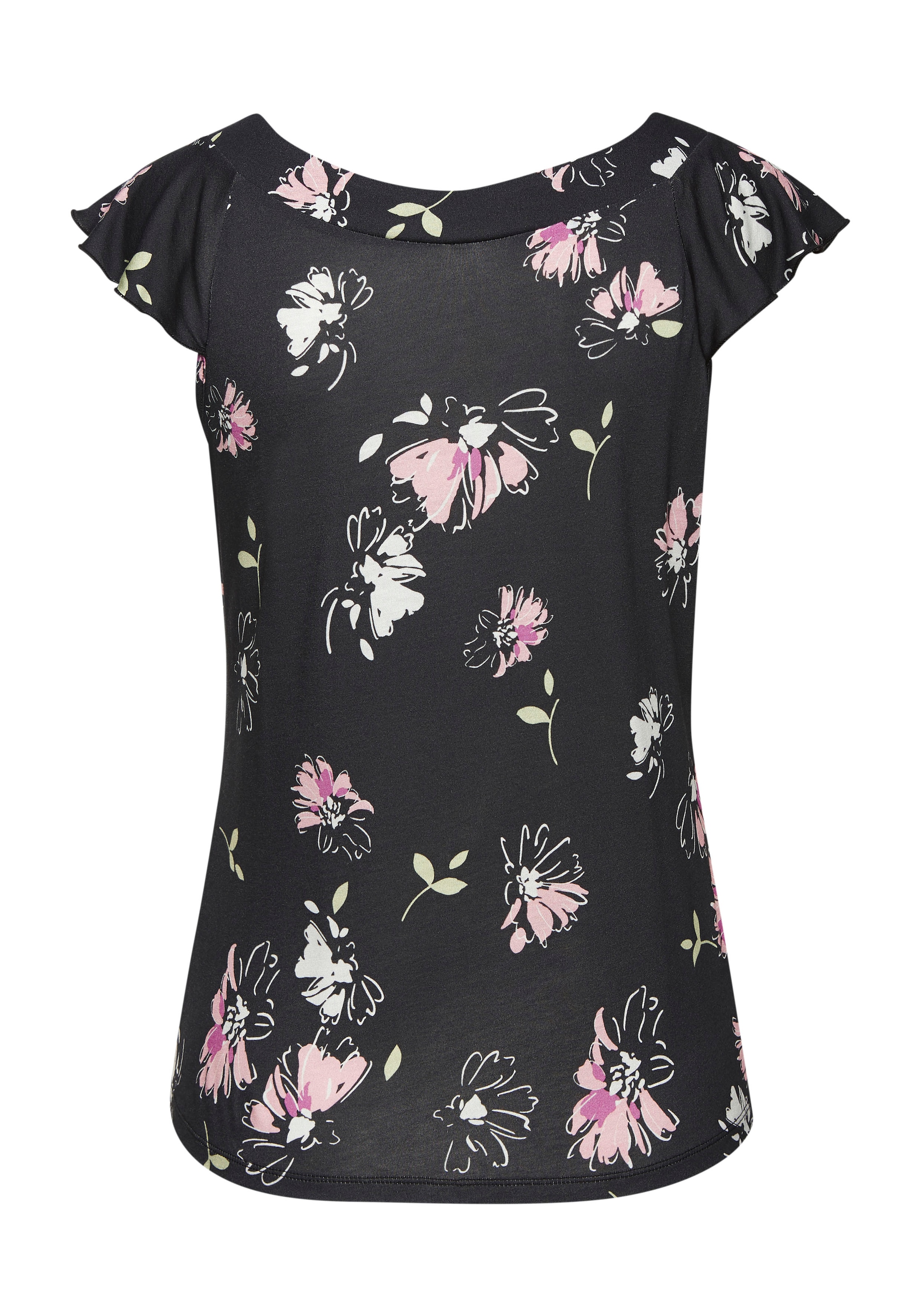 Vivance Rundhalsshirt mit verspielten Volants aus weichem Jersey, sommerlich