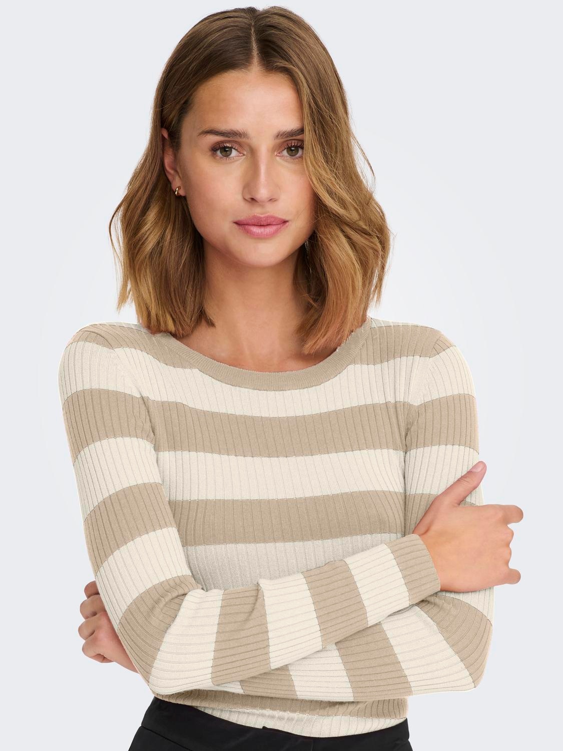 JDY Rundhalspullover »JDYPLUM L/S O-NECK PULLOVER KNT NOOS«