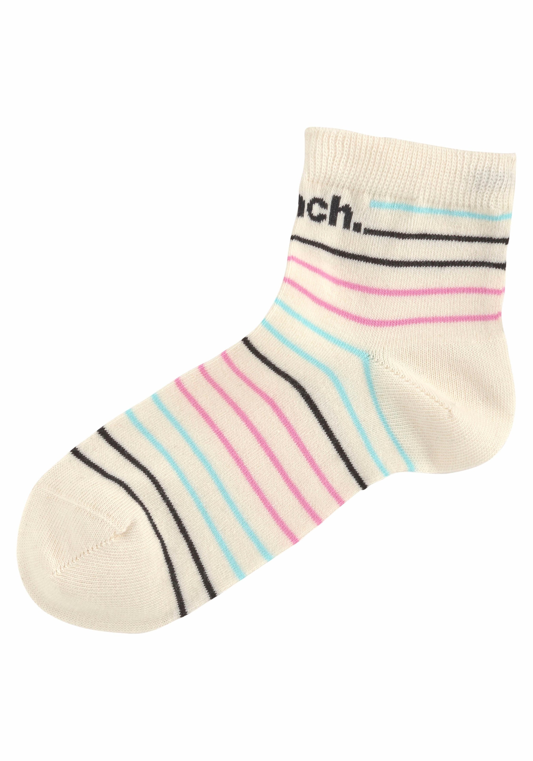 Bench. Kurzsocken, (Set, 5 Paar), im Streifendesign