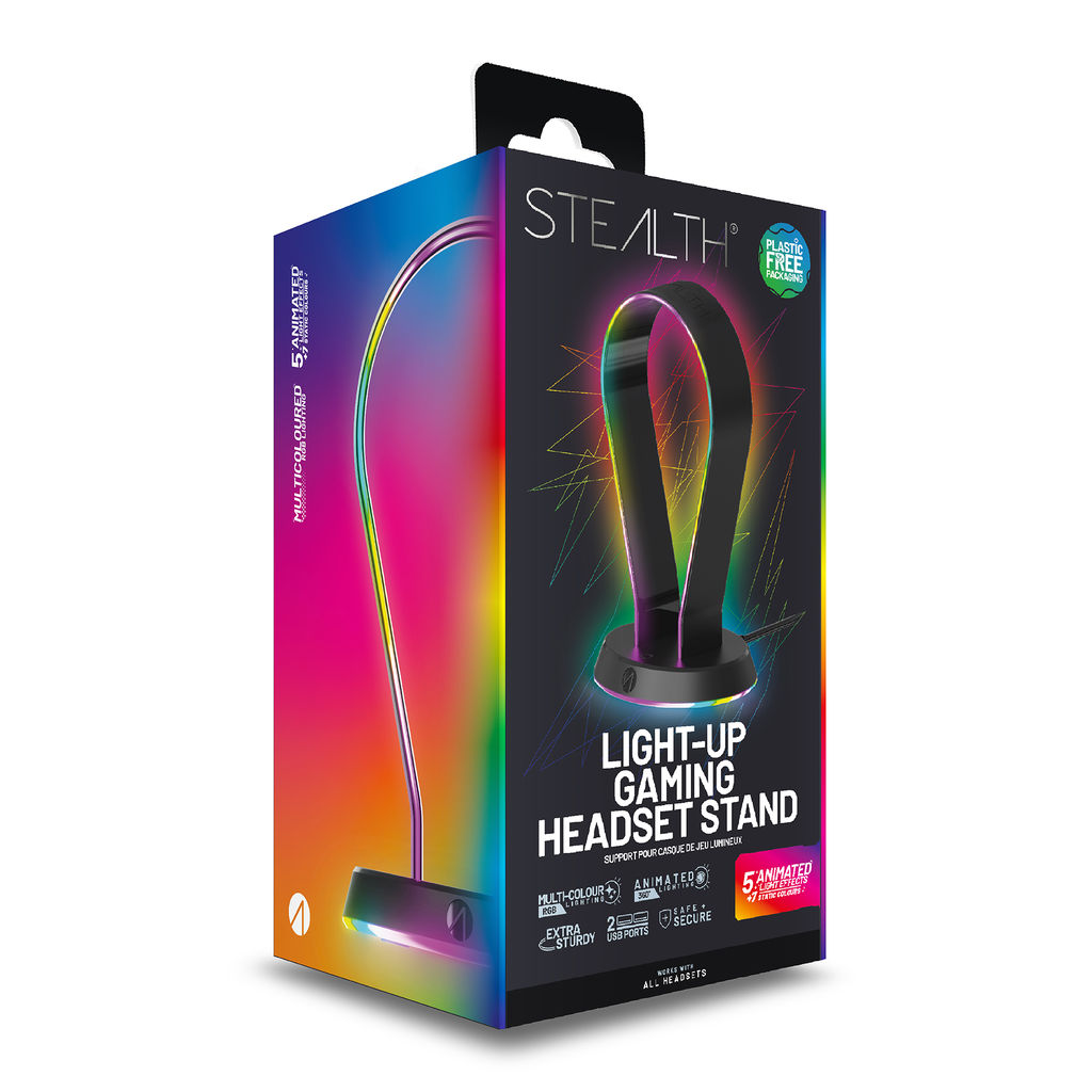 Stealth Gaming-Headset Zubehör »LED Headset Ständer mit USB Ports«, 12 RGB Beleuchtungseffekte