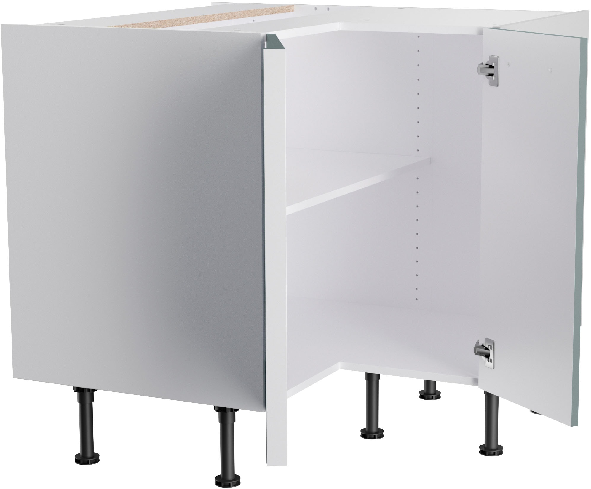 KOCHSTATION Eckunterschrank »KS-Bern2«, Breite 90 x 90 cm, 1 Tür, 1 Einlegeboden