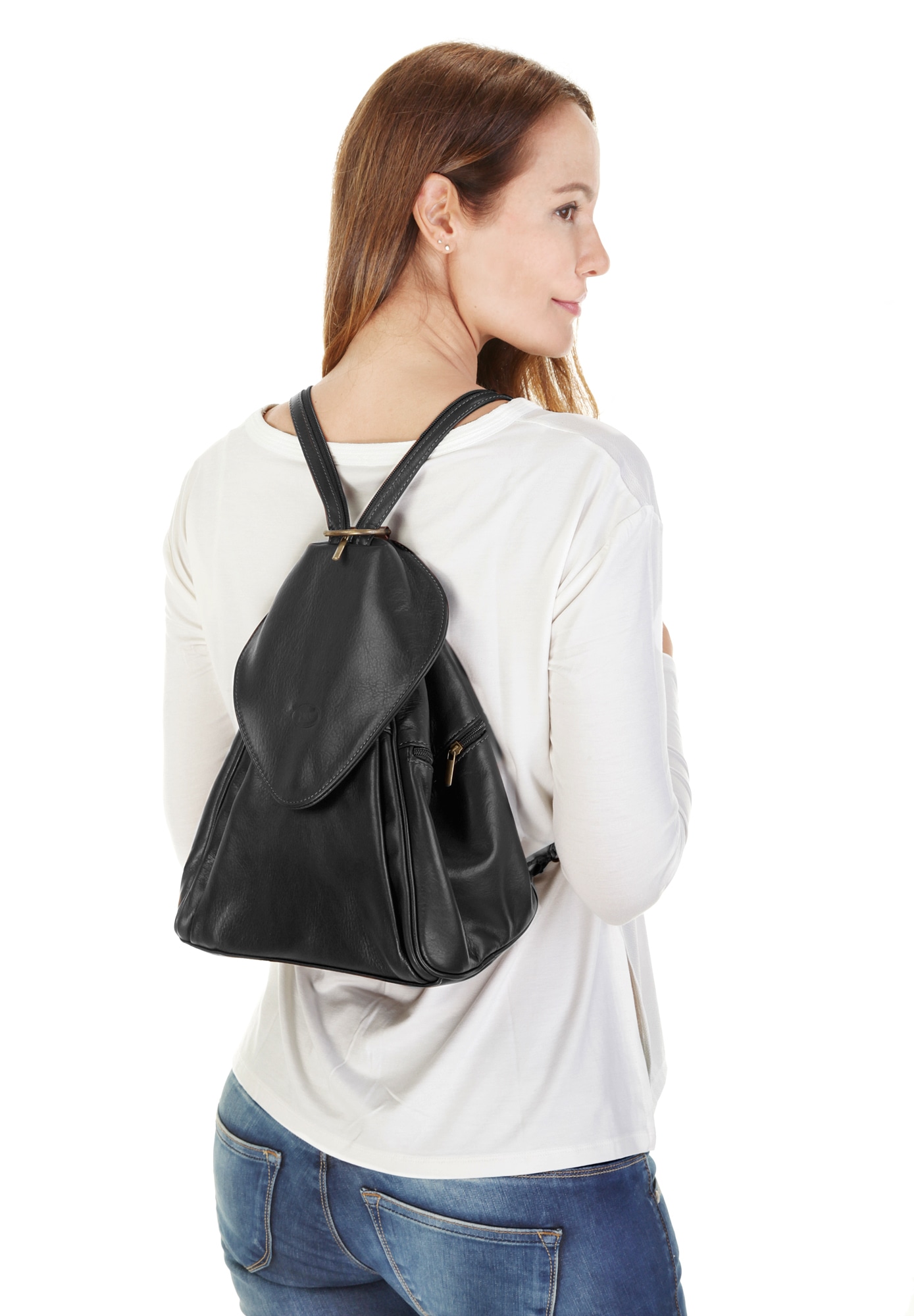 Piké Cityrucksack »ANNA MARIA« echt Leder, Made in Italy