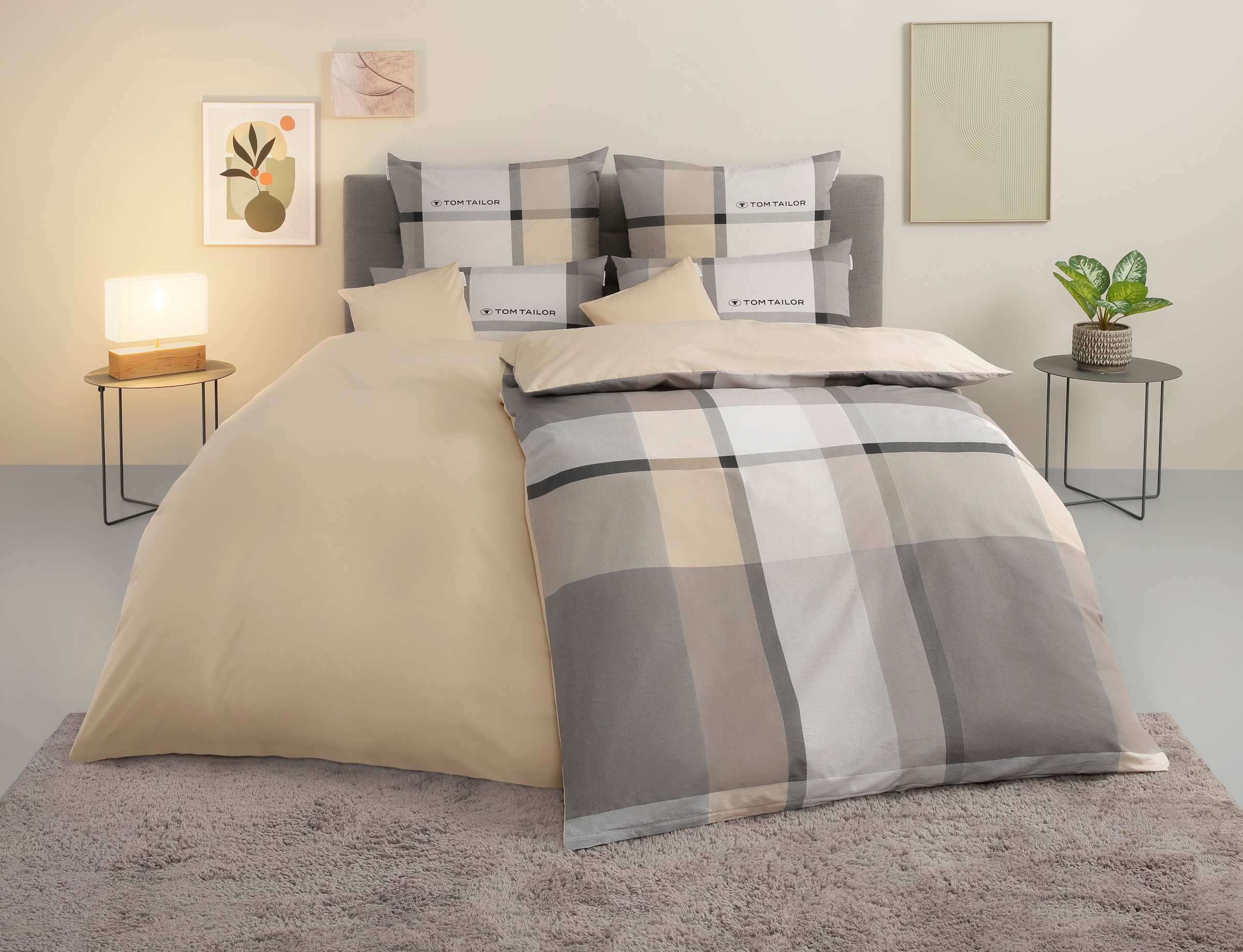 TOM TAILOR HOME Bettwäsche »Lenny in Gr. 135x200 oder 155x220 cm«, mit GRATIS-Zugabe: Kissenhülle