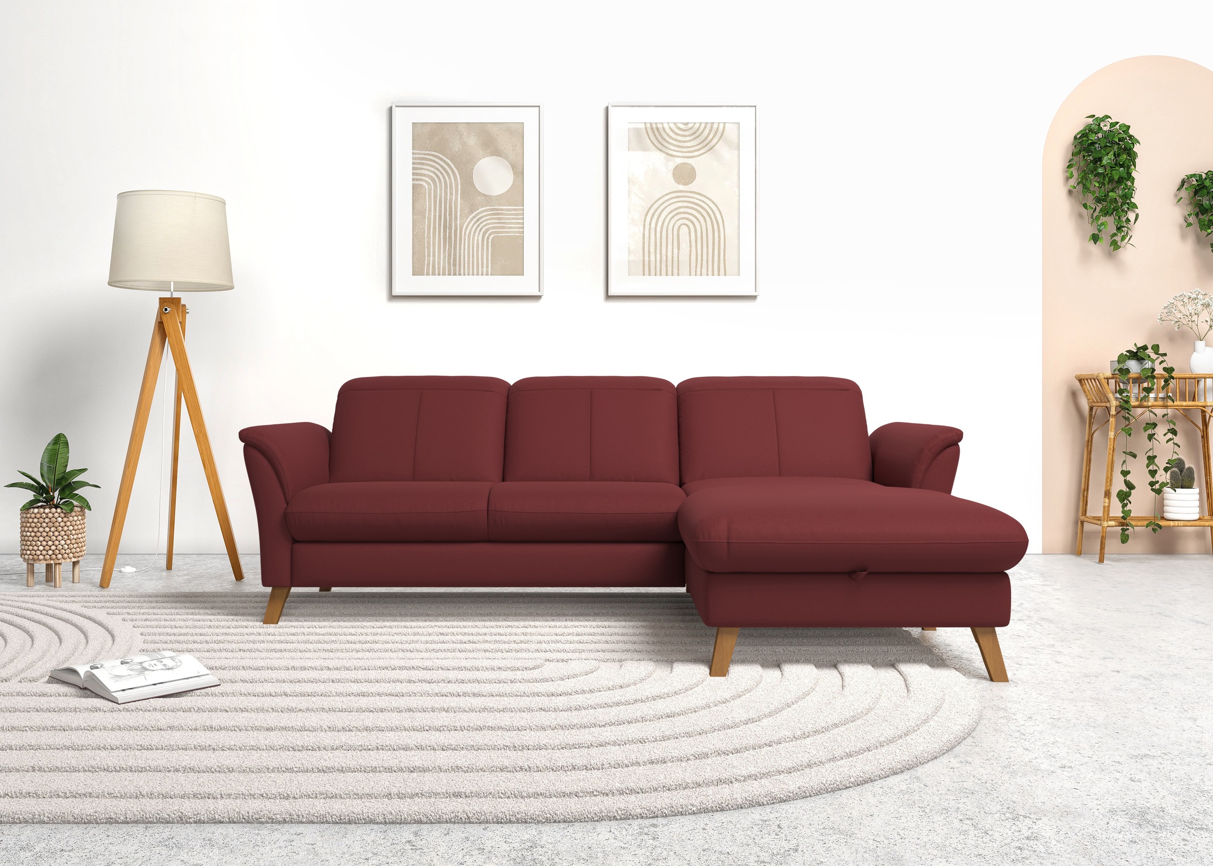 sit&more Ecksofa »Romero L-Form«, wahlweise mit oder ohne Relax-Funktion, Bettfunktion, Bettkasten