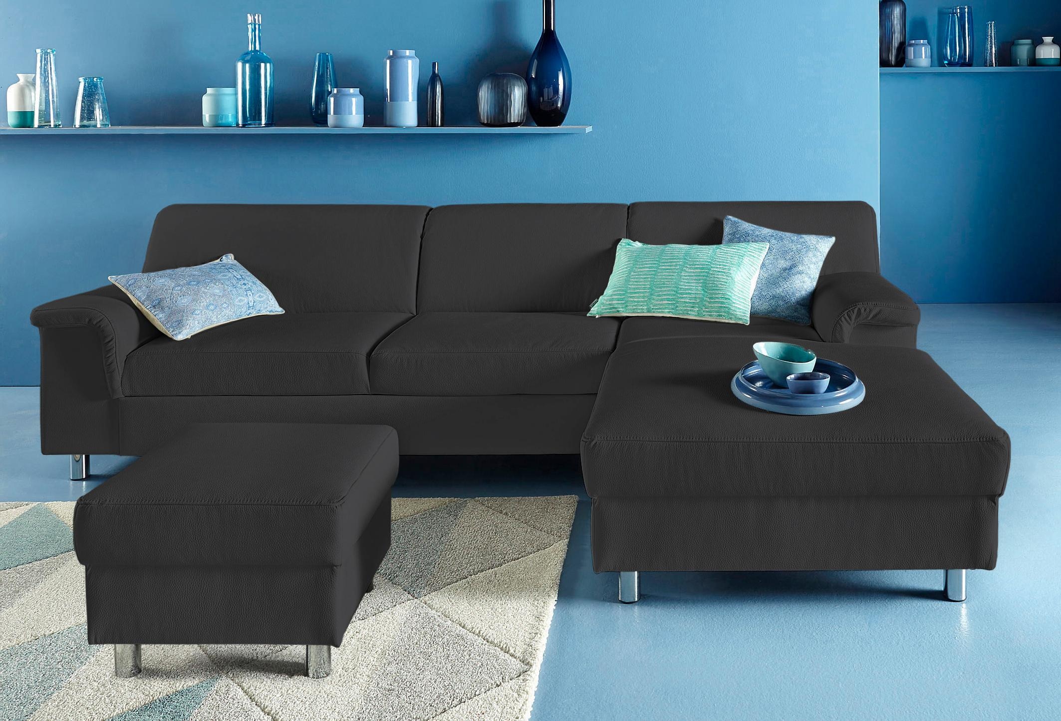DOMO collection Ecksofa »Jamie, modern und elegant, Fußhöhe 9cm, L-Form,« w günstig online kaufen
