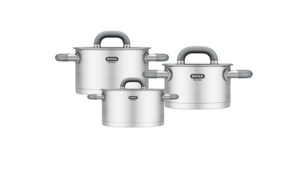 Mulex Topf-Set »LUGANO« Edelstahl 18/10 Set, 6 Stk. tlg. Messskala, Schüttr günstig online kaufen