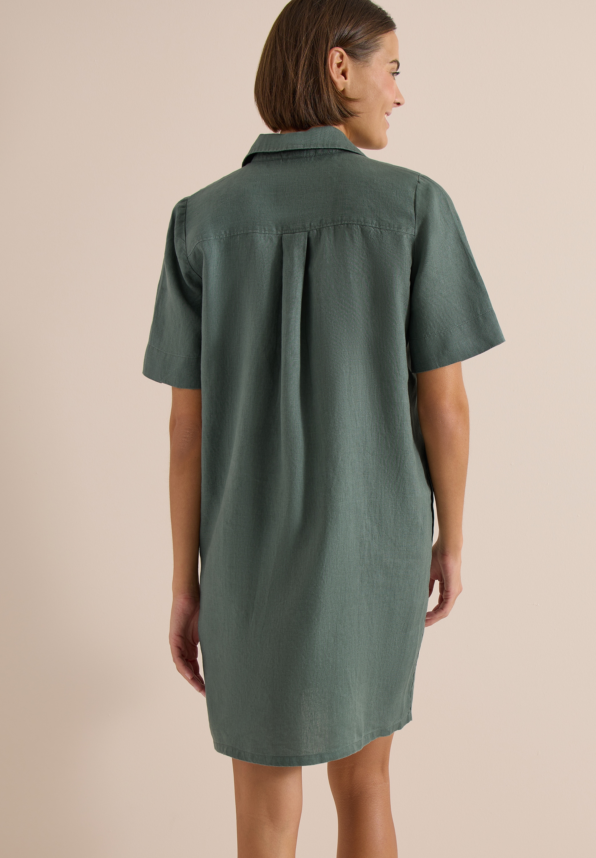 Cecil Blusenkleid Eingrifftaschen Sommerkleid aus Leinen