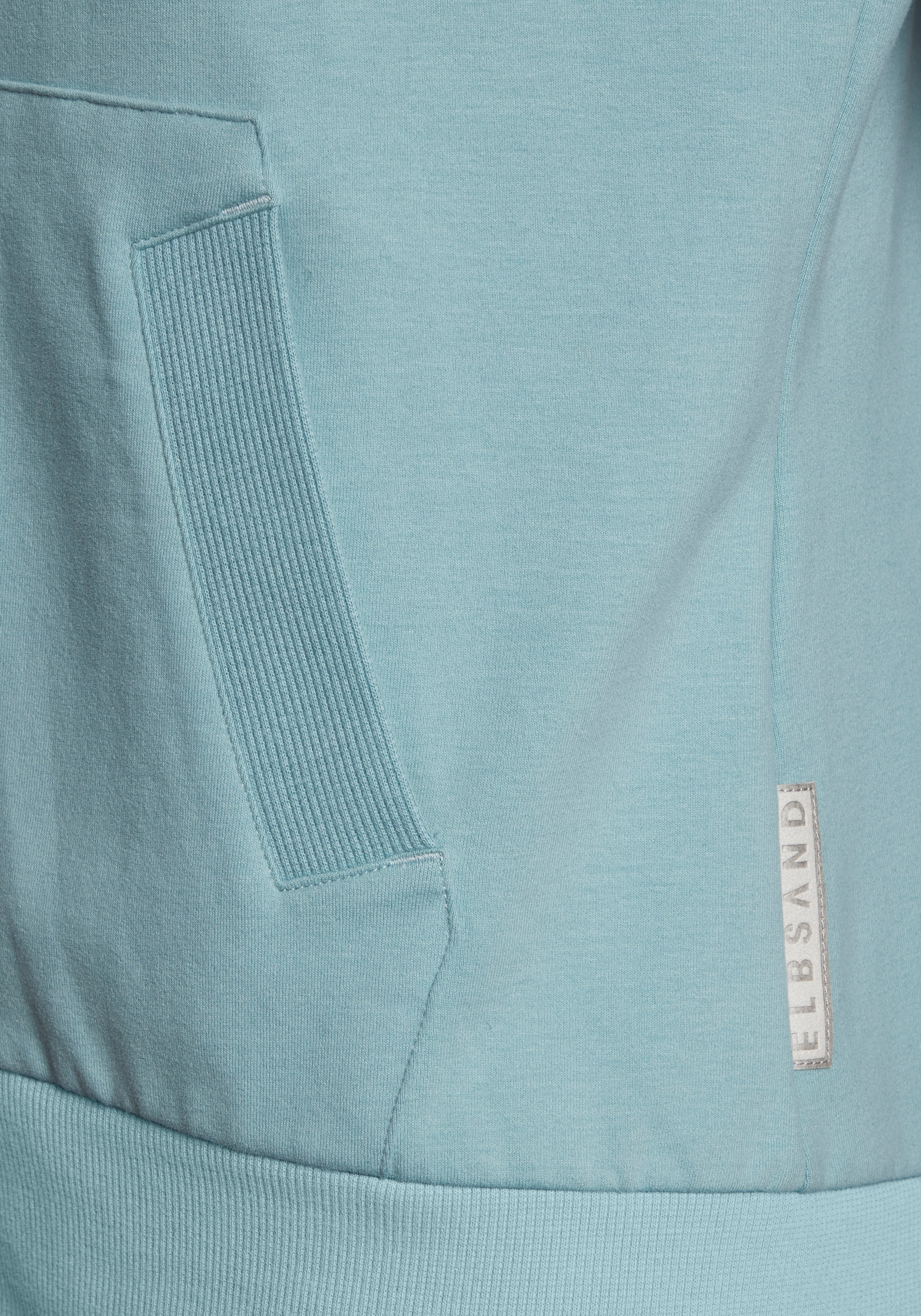 Elbsand Kapuzensweatjacke »Kalea« mit großem Logodruck hinten, bequeme Freizeitjacke mit Taschen