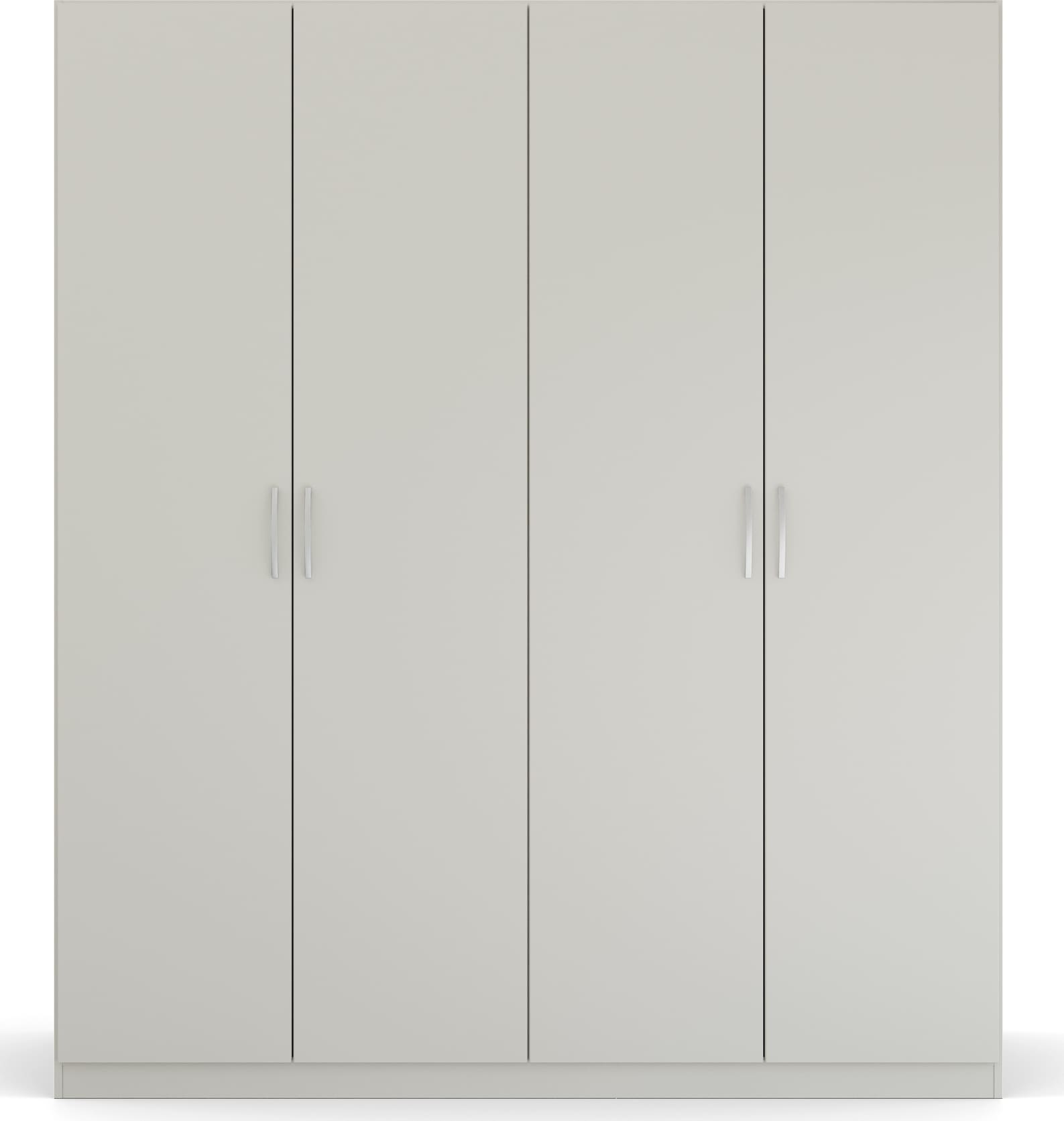 rauch Drehtürenschrank »Kleiderschrank Schrank Garderobe Ankleide PURE BY QUADRA SPIN« Breiten: 181/226/271 cm, Höhe 210 cm,  mit Spiegel, in puristischem Design, Griffe alufarben MADE IN GERMANY