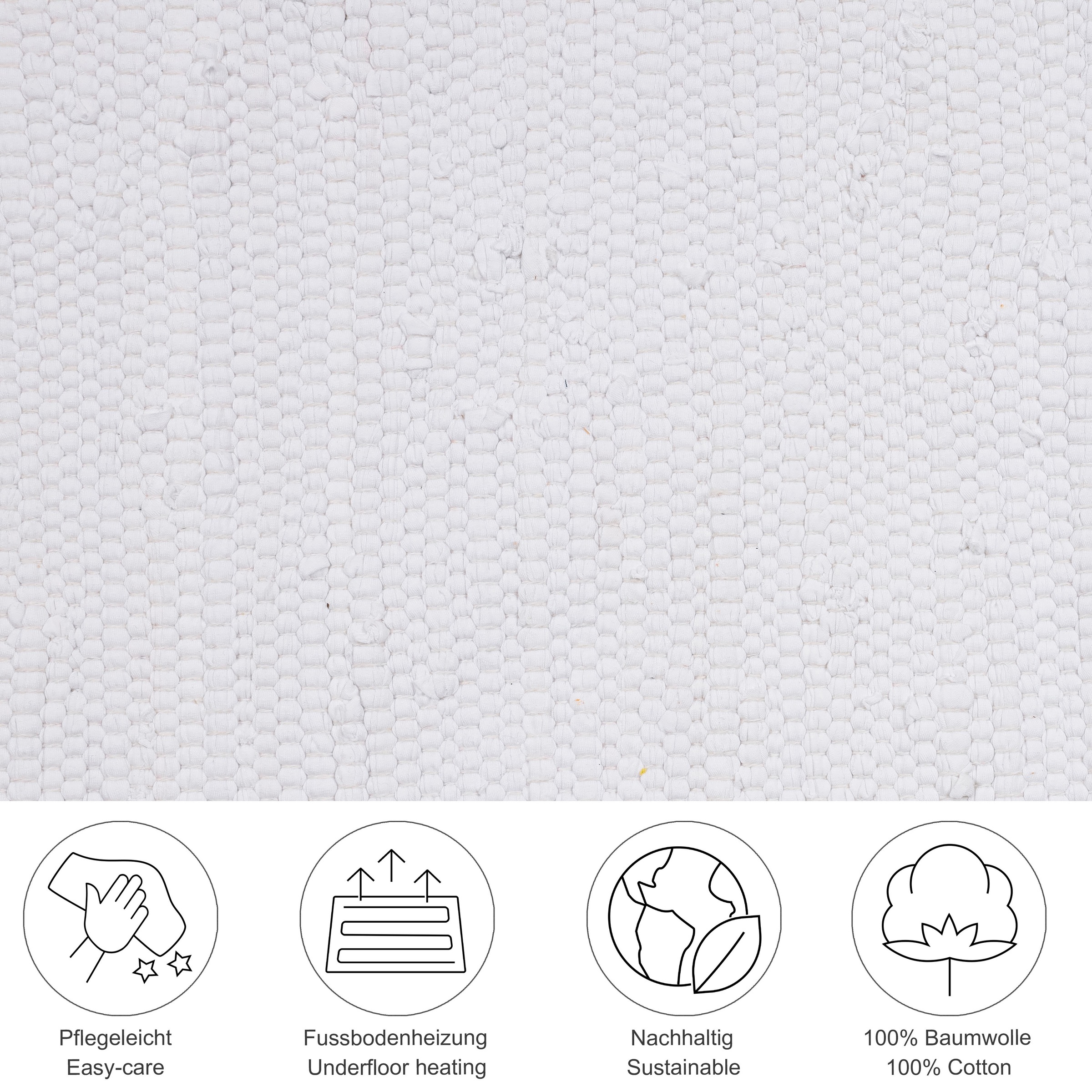 THEKO Teppich »Happy Cotton Fleckerl, handgewebt«, rechteckig, 5 mm Höhe, F günstig online kaufen
