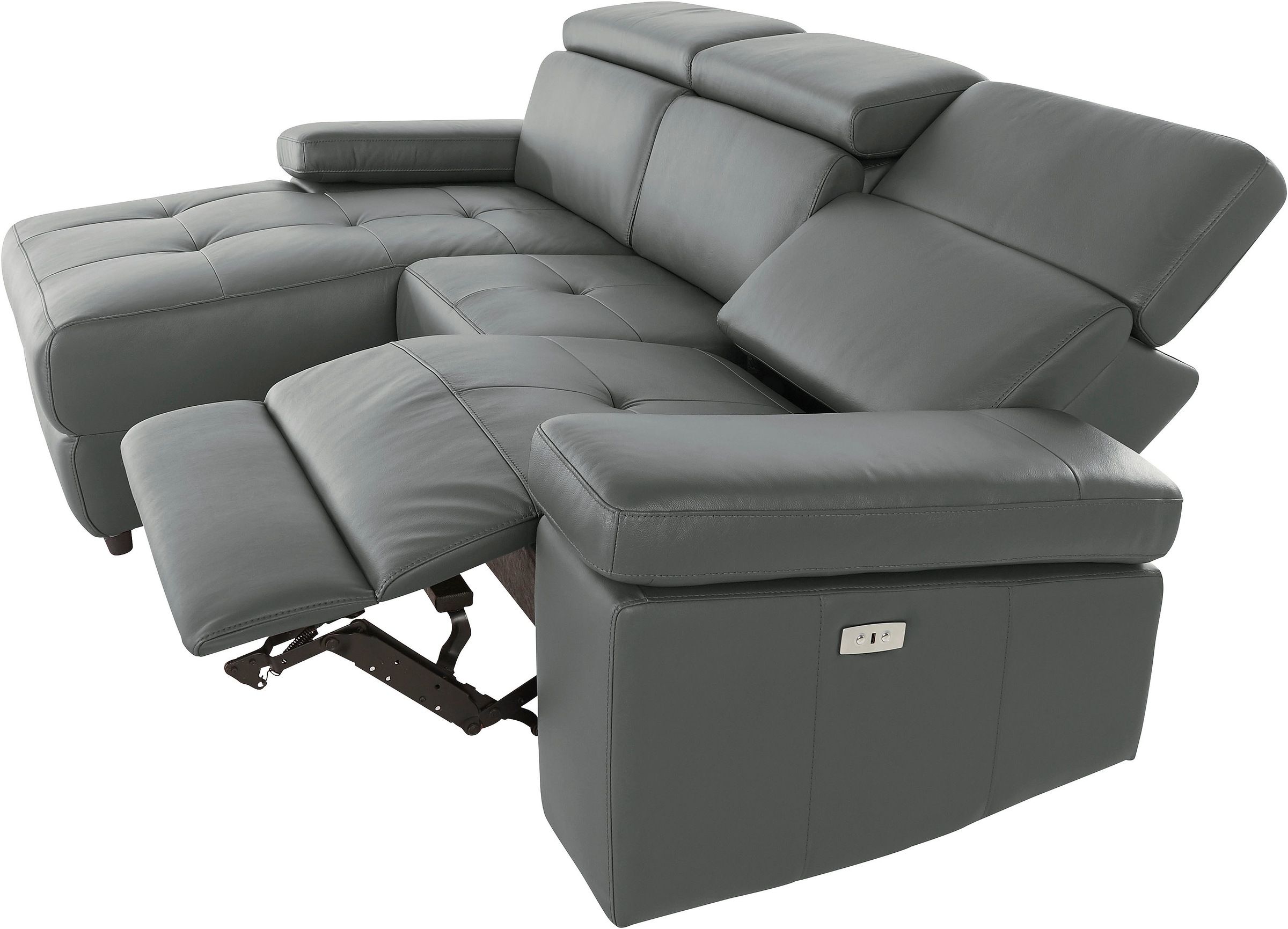 Places of Style Ecksofa »Kilado, L-Form,«, mit Relaxfunktion, verstellbarer Armlehne, Kopfteilverstellung