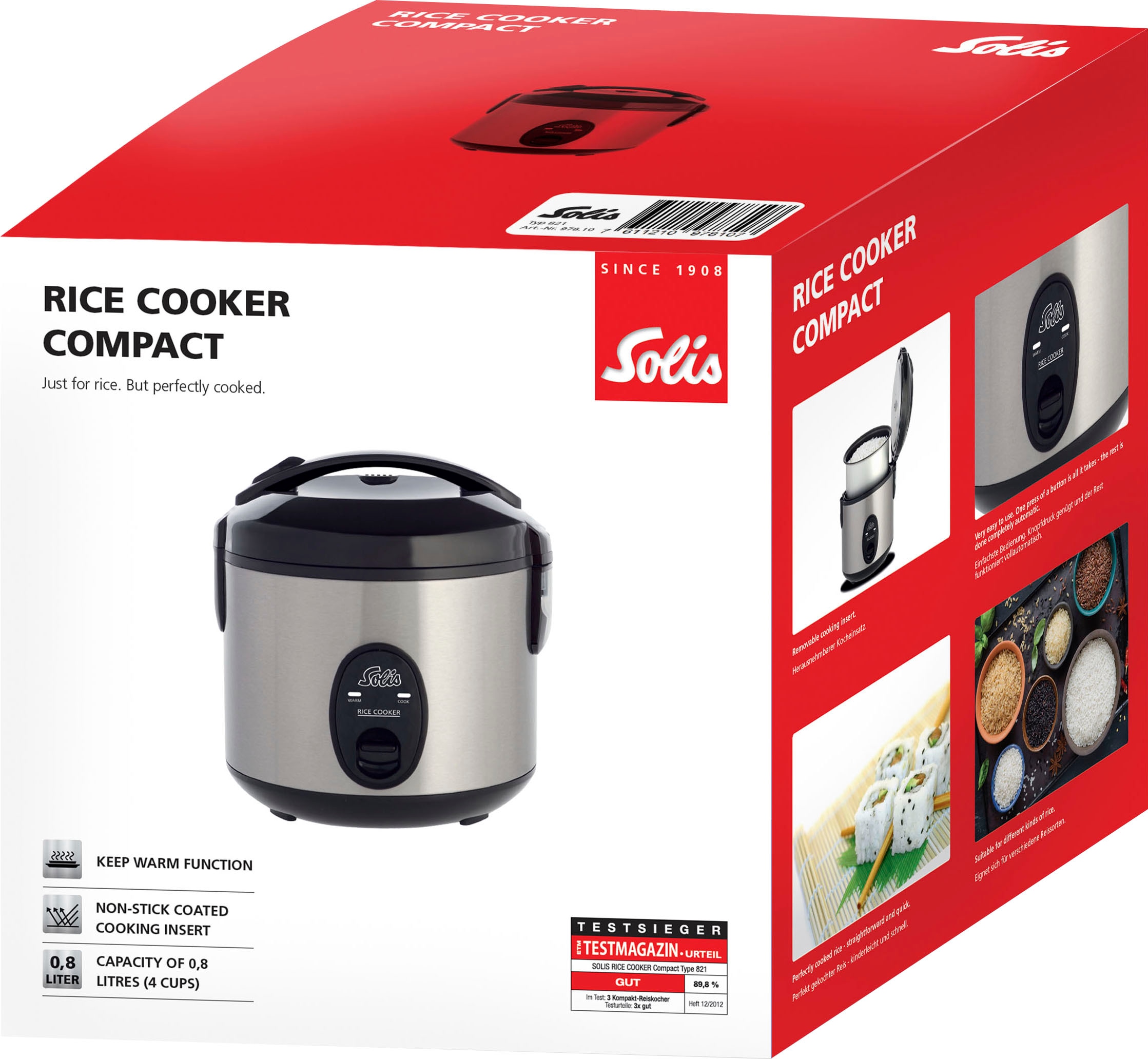 SOLIS OF SWITZERLAND Reiskocher »Compact Typ 821«