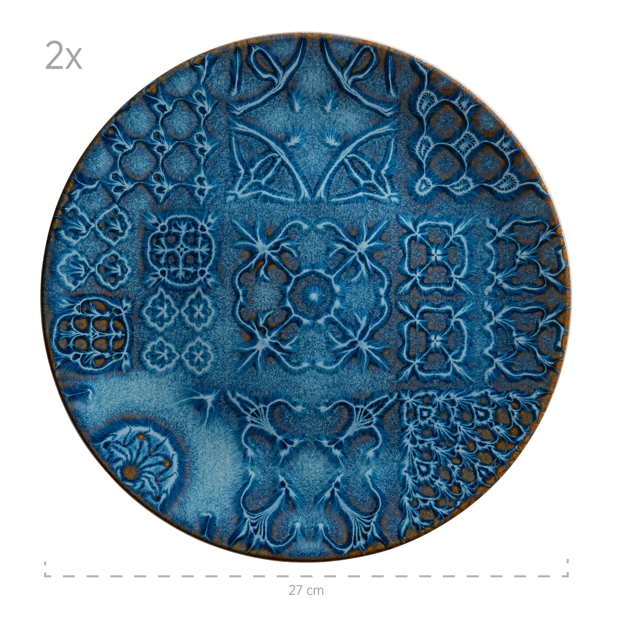 MÄSER Kombiservice »TRAD. TILES BLAU, Geschirr Set, Steinzeug«