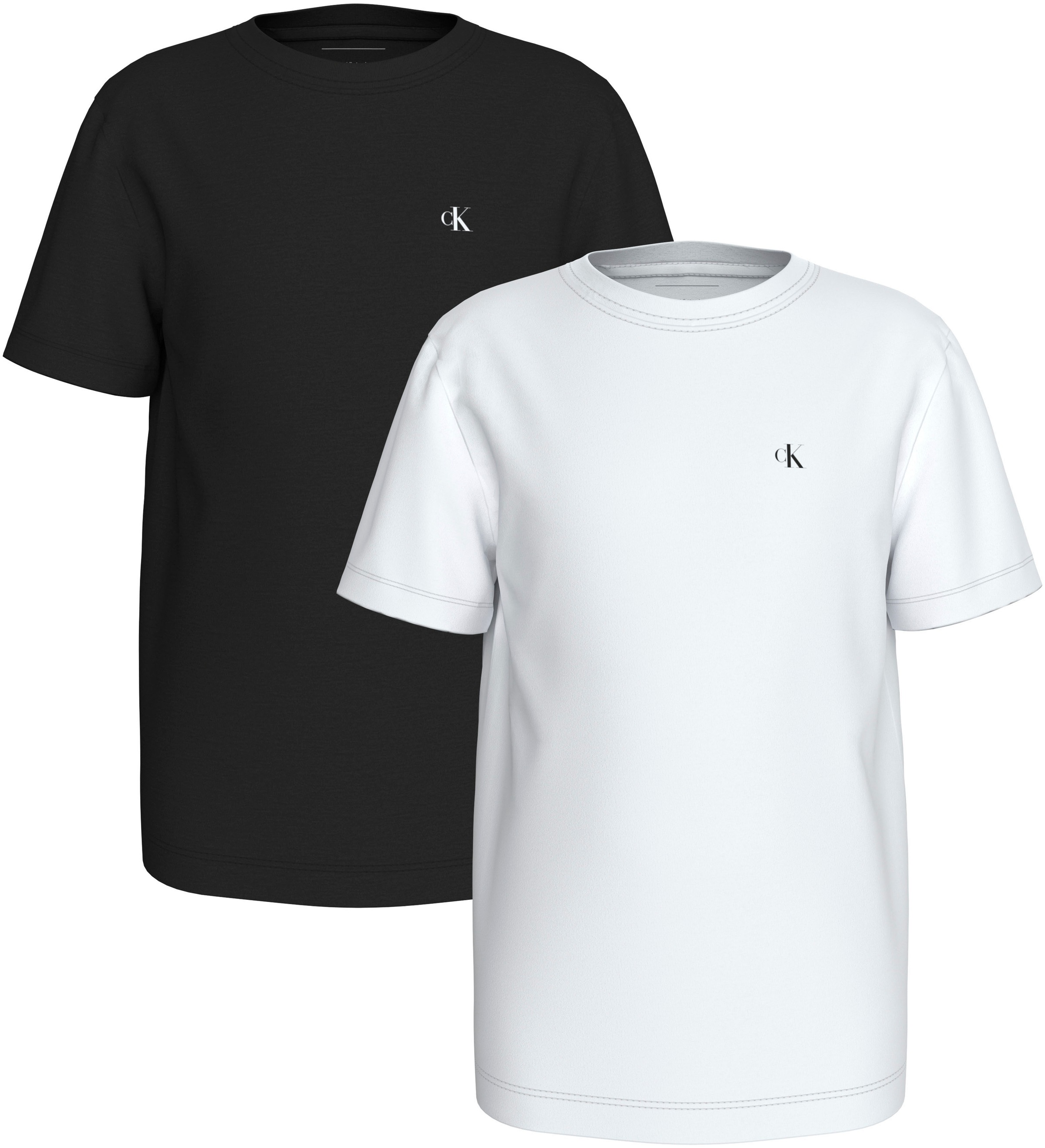 Calvin Klein Jeans T-Shirt »2-PACK MONOGRAM TOP«, (2 tlg.), für Kinder bis 16 Jahre mit Logoprägung