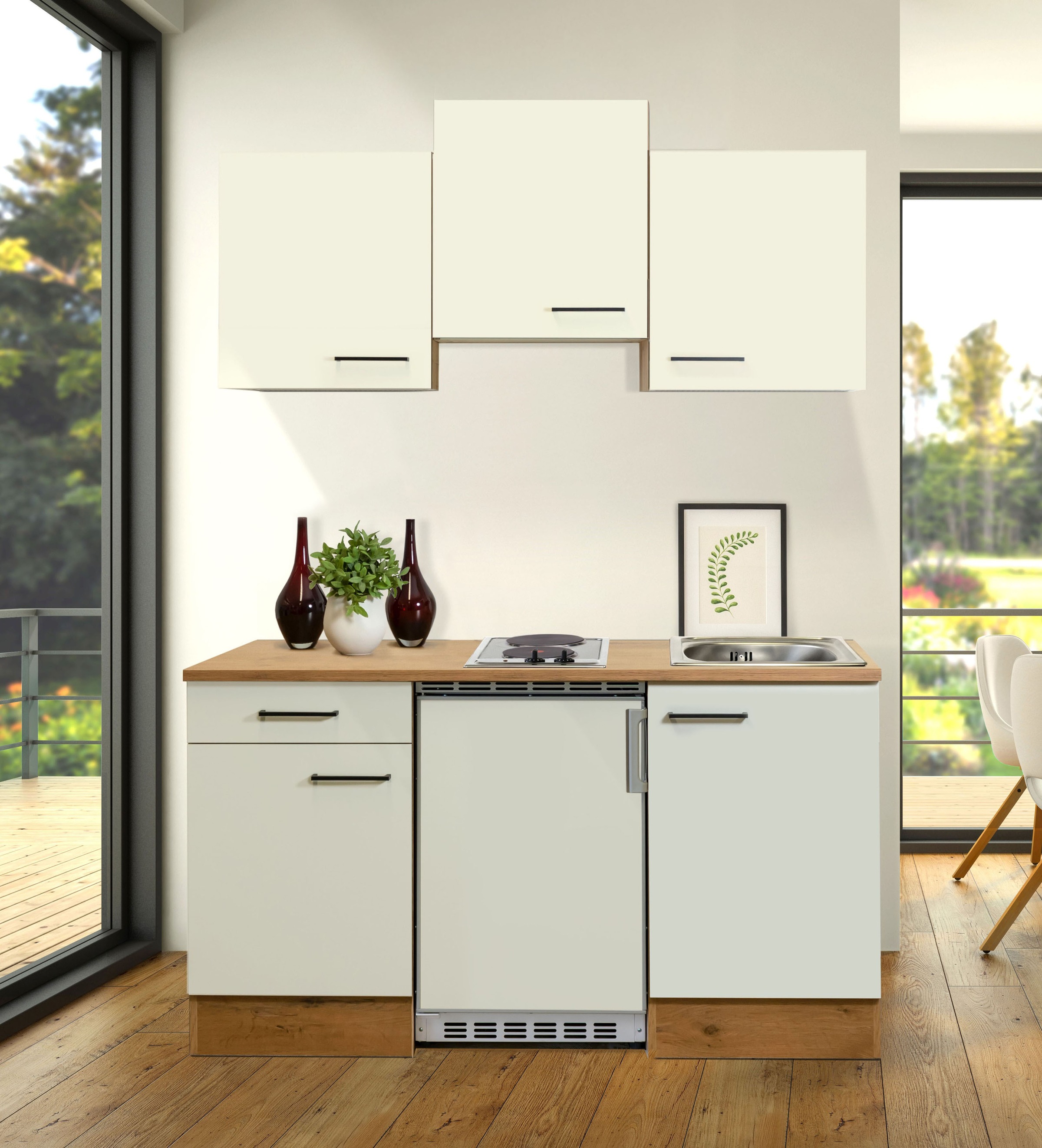 Flex-Well Küchenzeile »Vintea«, mit E-Geräten, Breite 150, 5 cm