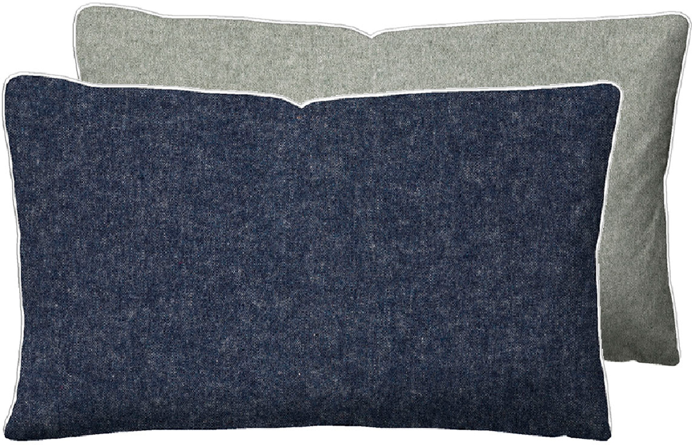 Biberna Kissenbezug »Hermal Flanell mit Reißverschluss, Melange-Optik, Wendekissenbezug« Feinflanell, Made in Germany zertifiziert, kuschelig weich, mit Paspel