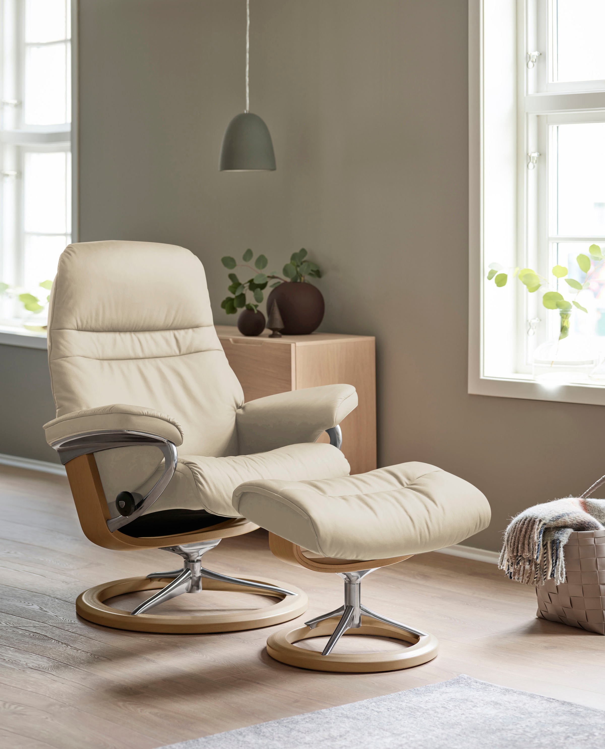 Stressless® Relaxsessel »Sunrise«, mit Signature Base, Größe M, Gestell Eiche