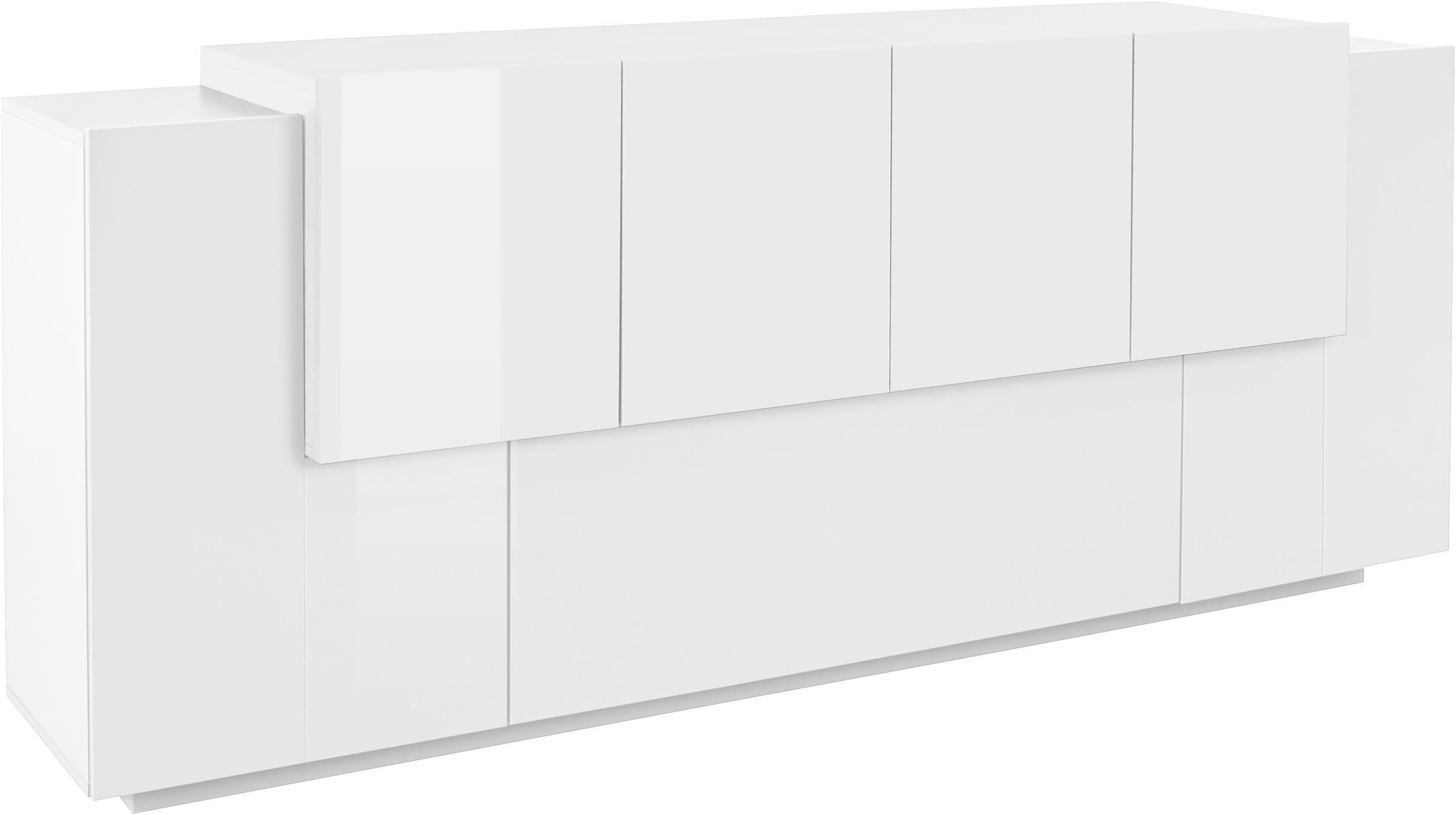 INOSIGN Sideboard »Coro, Kommode, Schrank, Kredenz, grifflos mit Einlegeböden«, 1 Klappe, 6 Türen, Doppeltiefe, B/T/H 200x86x45cm