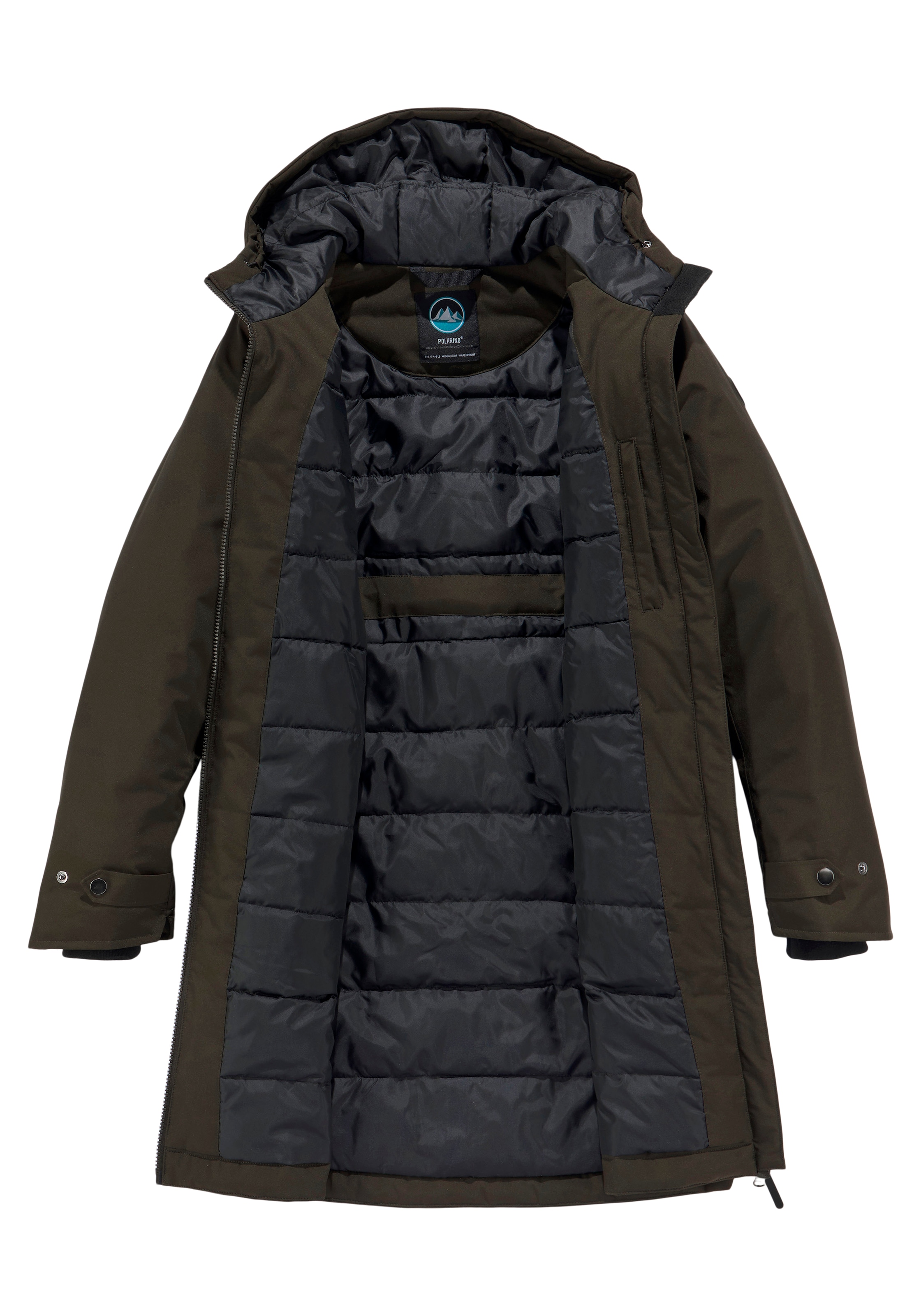 Polarino Funktionsparka mit Kapuze Relaxed Fit, wasserdicht, winddicht, atmungsaktiv