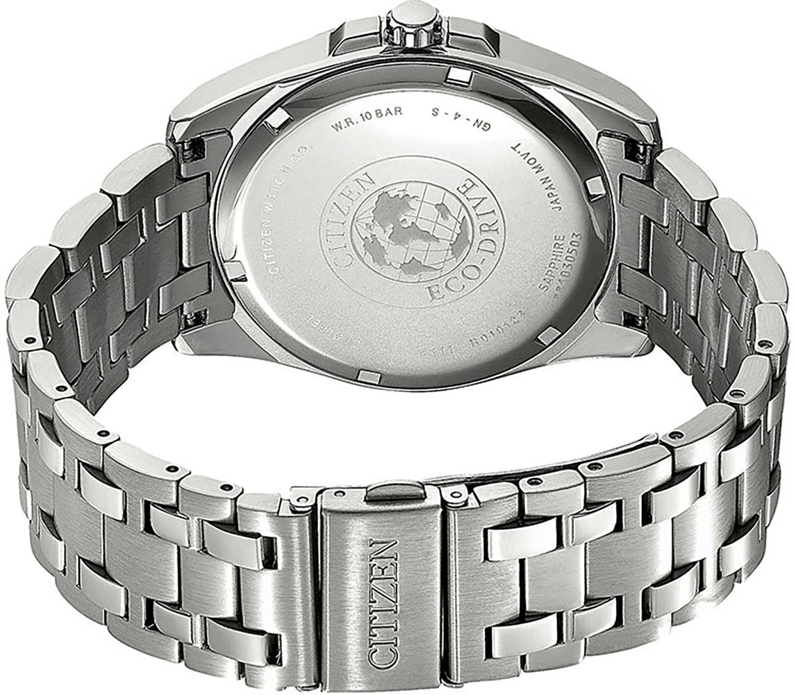 Citizen Solaruhr, Armbanduhr, Herrenuhr, Datum, Saphirglas, Edelstahlarmband